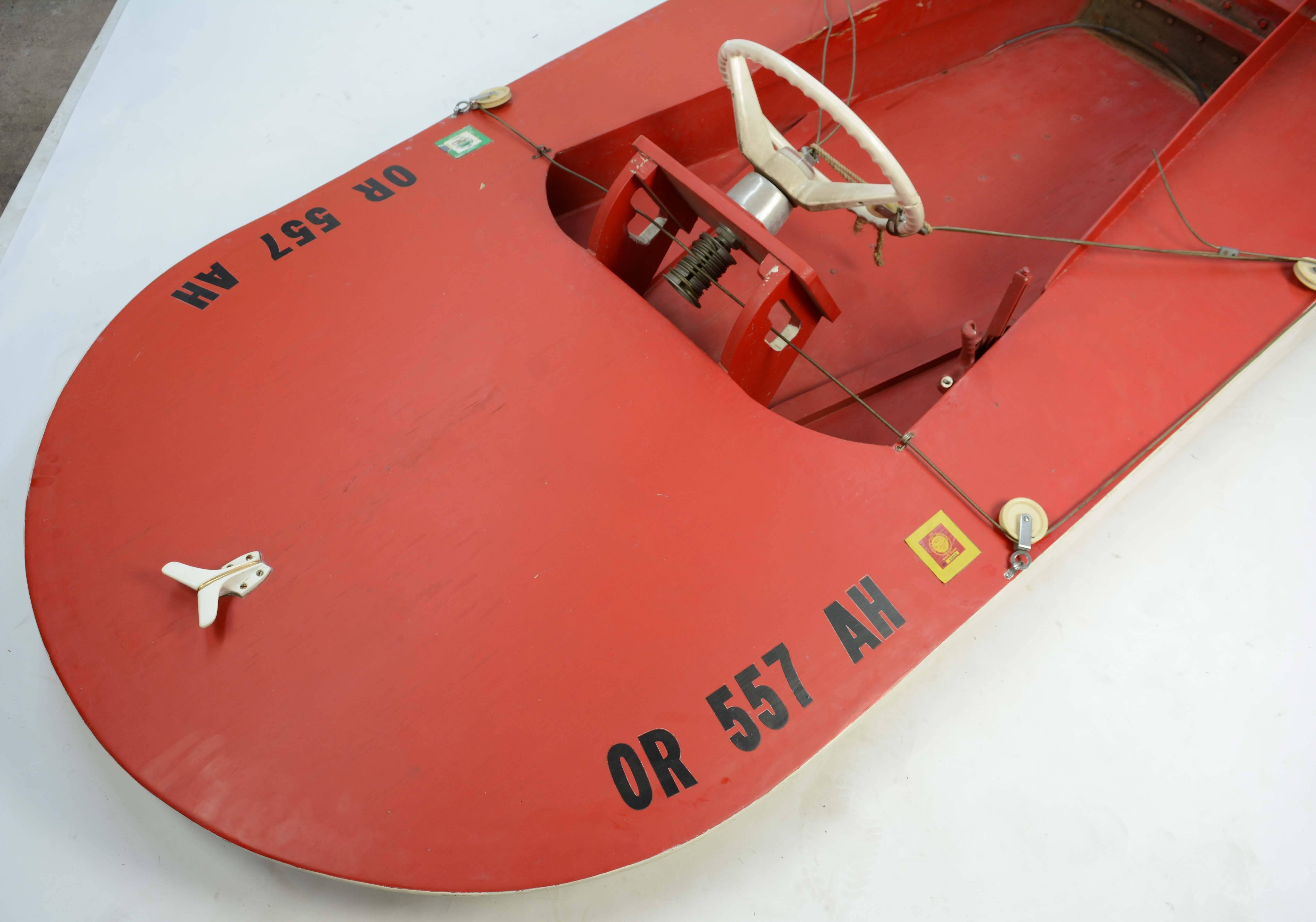 1960s Hand Built Muskoak Sea Flea Minimost Hydroplane Boat by William Jackson 1
