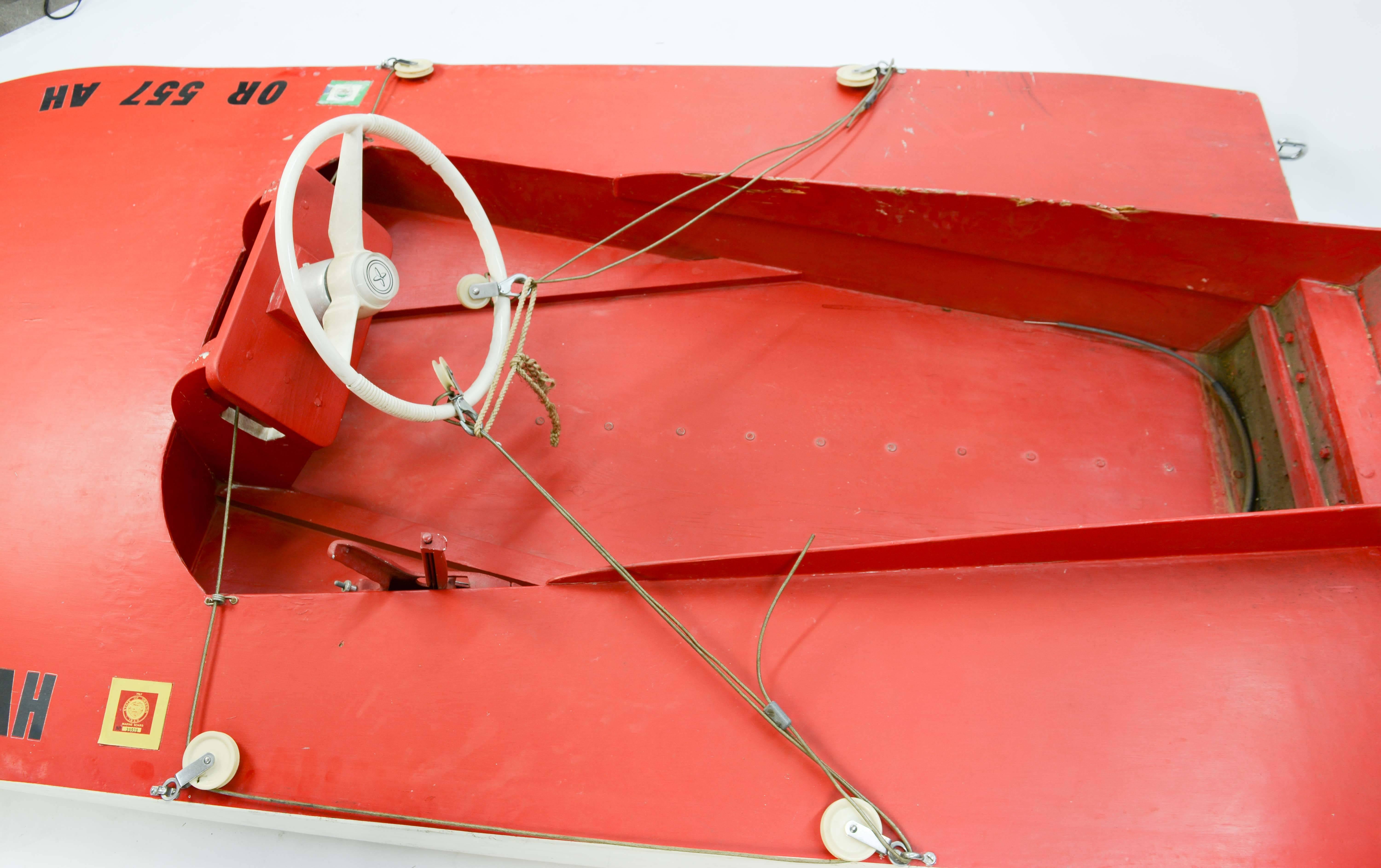 1960s Hand Built Muskoak Sea Flea Minimost Hydroplane Boat by William Jackson 2