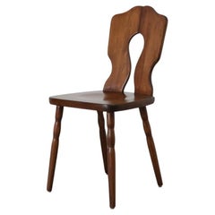 1960s Hand-Carved De Puydt Style Brutalist Dining Chairs