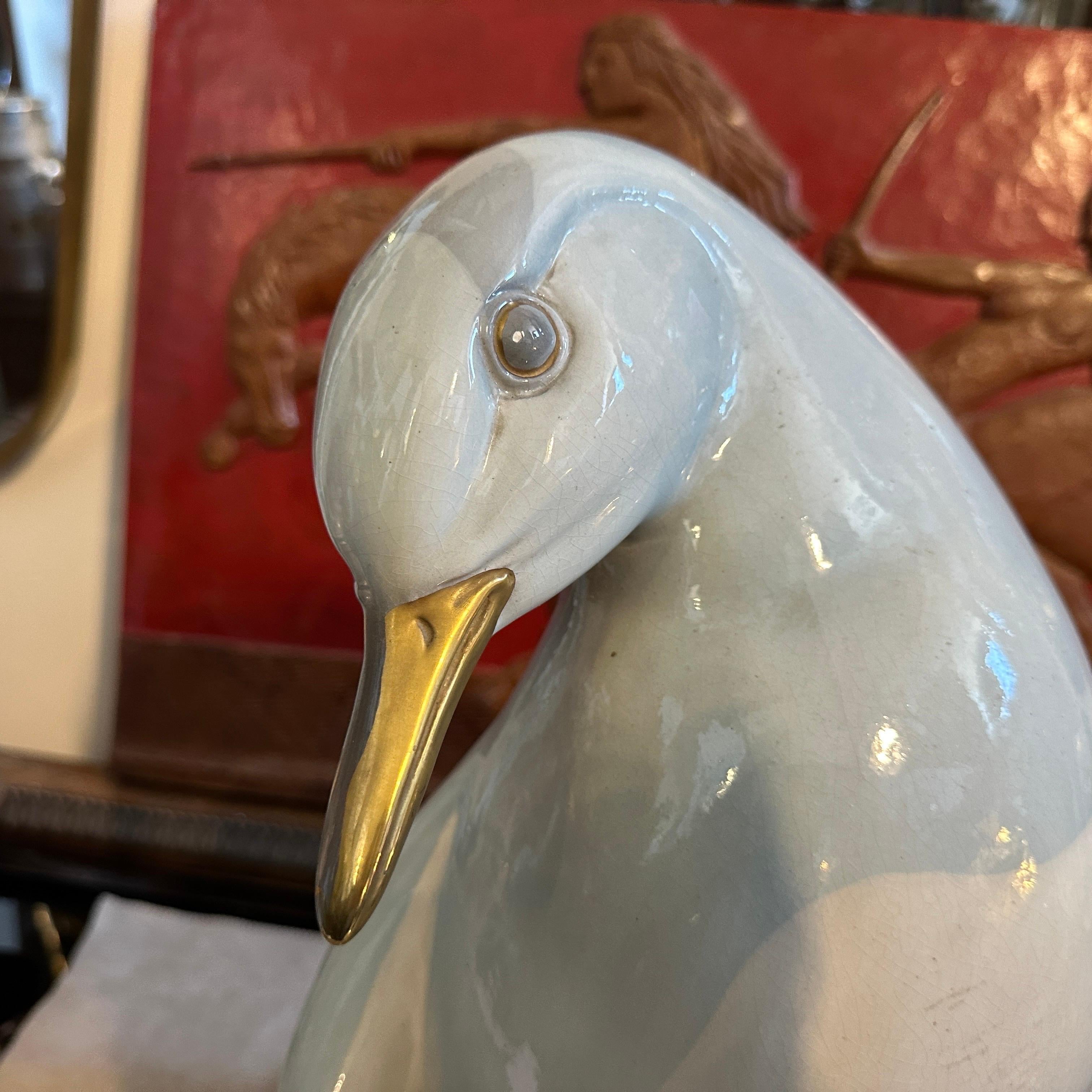 1960s Hand-Crafted Porcelain Italian Figure of a Penguin by Ronzan For Sale 3