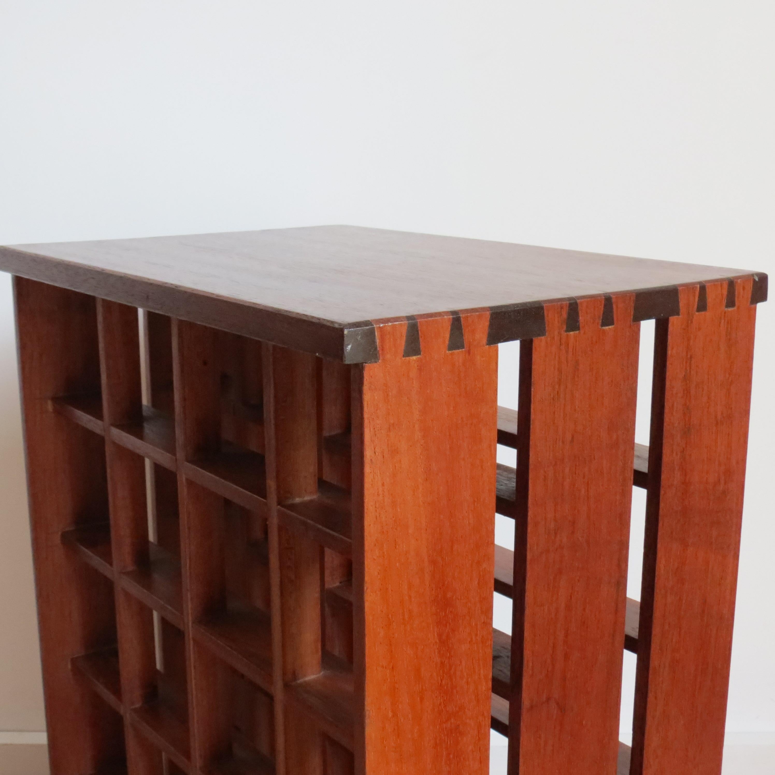 Porte-bouteilles en teck artisanal des années 1960 6