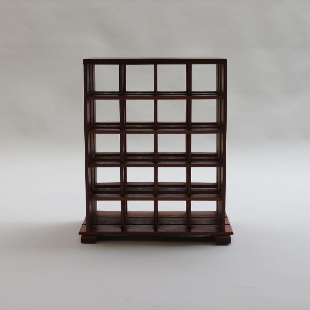 Mid-Century Modern Porte-bouteilles en teck artisanal des années 1960