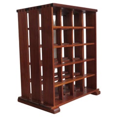 1960s Hand Crafted Teak Wine Bottle Rack