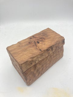 1960's Hand made carved wood boxe