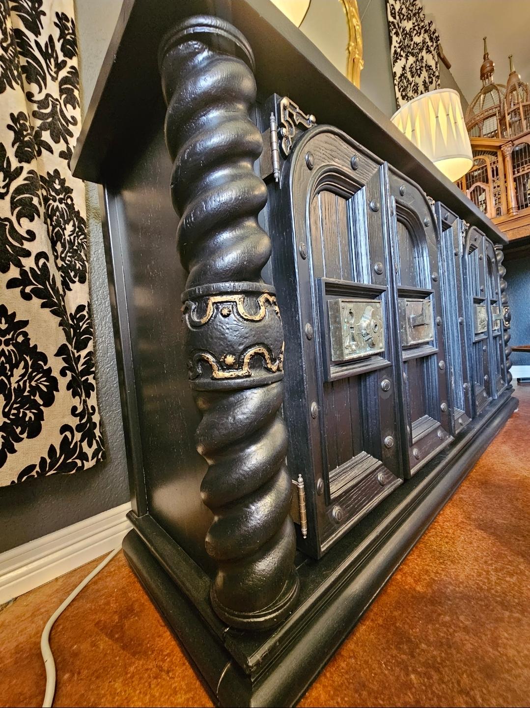 1960s Hand Painted Barley Twist Credenza/ Sideboard For Sale 2