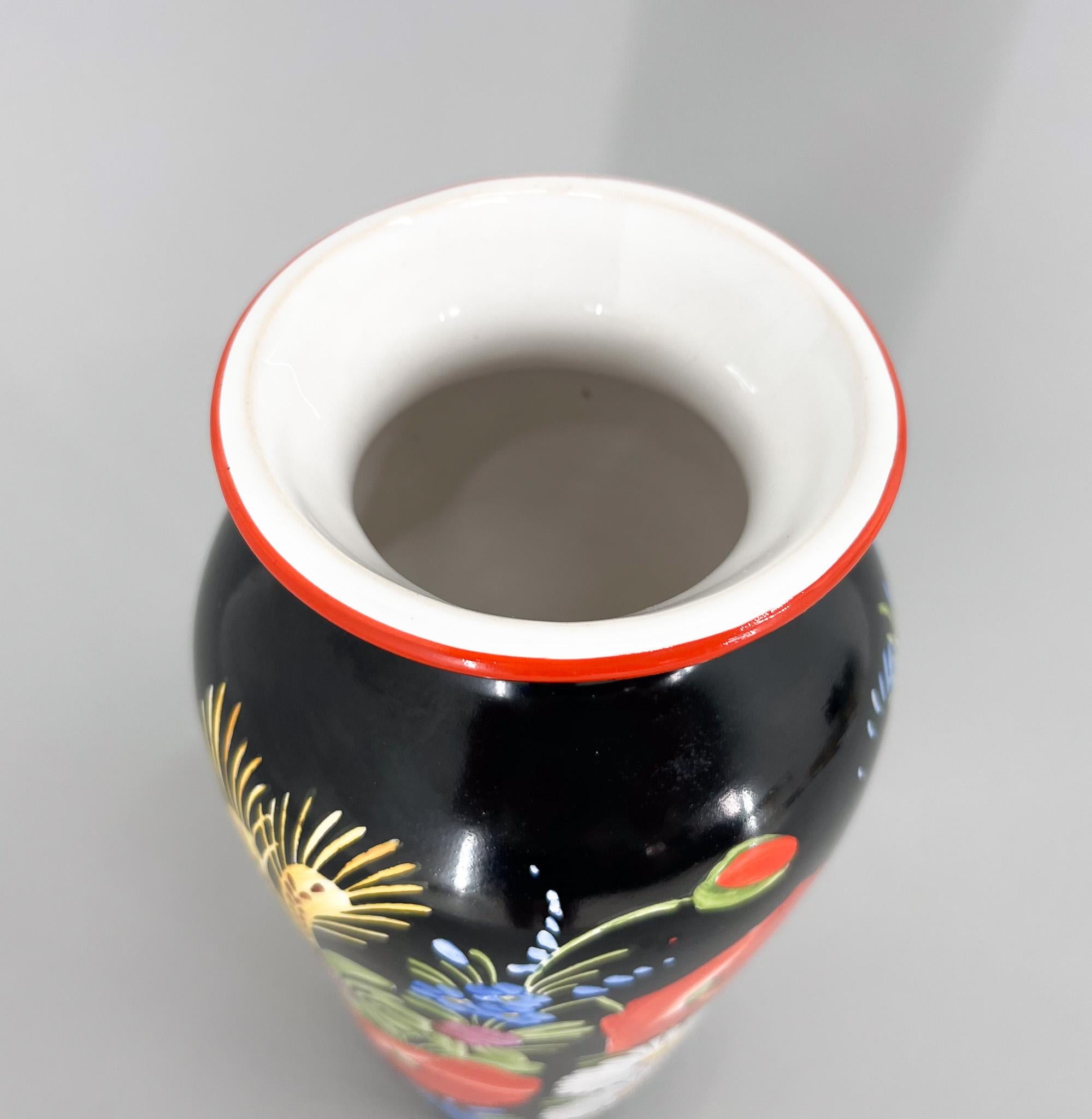 1960s Hand Painted 'Chodska' Ceramic Vase For Sale 3