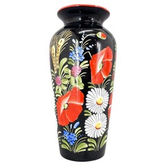 1960s Hand Painted 'Chodska' Ceramic Vase