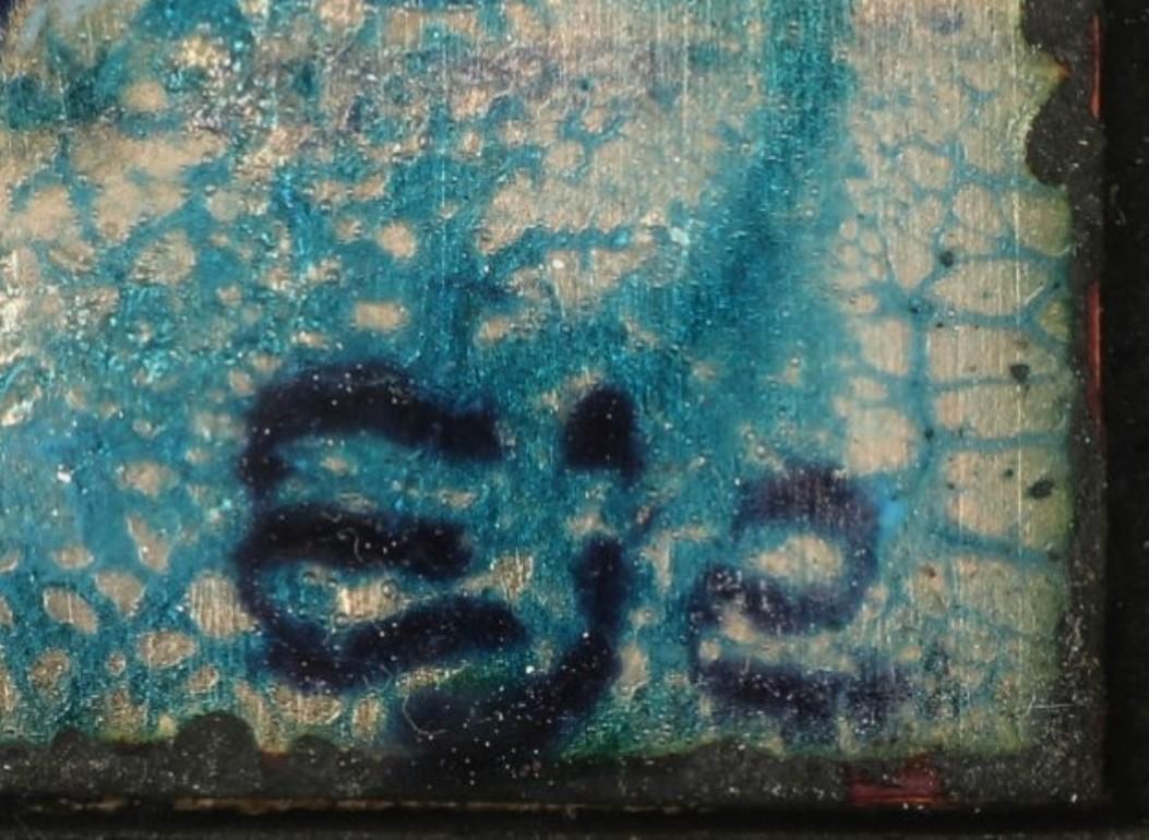 Danese Composizione da parete in rame smaltato dipinto a mano del 1960 dell'artista danese Bodil Eje in vendita