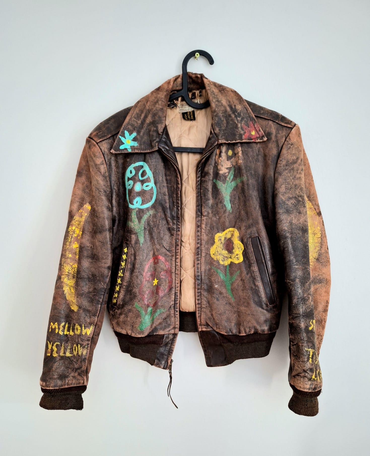 Chaquetas de cuero pintadas a mano de los años 60 Pintado a mano en venta