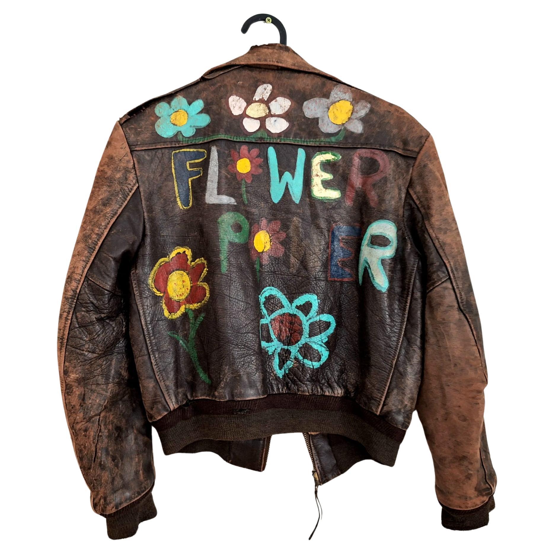 Chaquetas de cuero pintadas a mano de los años 60 en venta