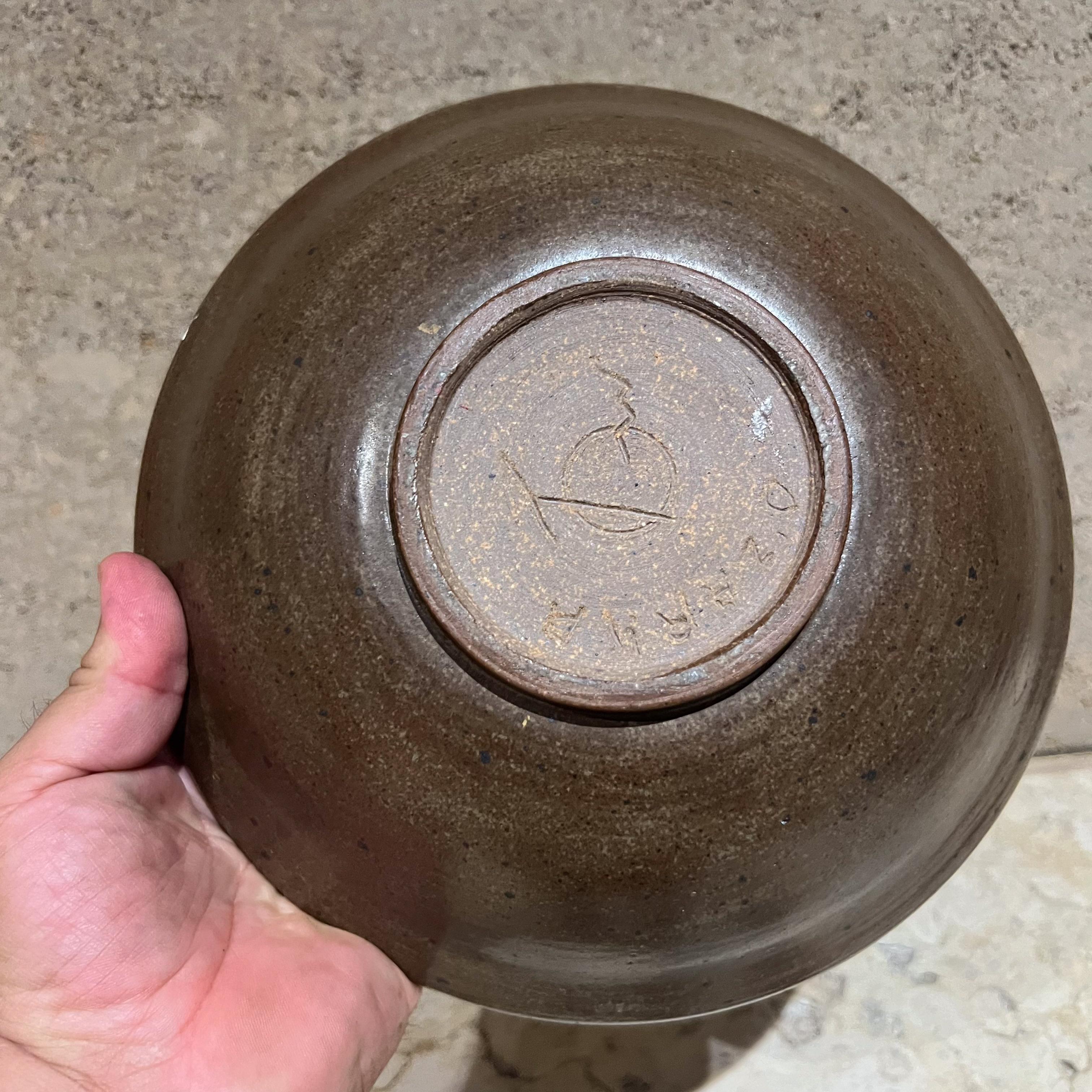 Bol en poterie Ozarka tourné à la main des années 1960, St Joe Arkansas Bon état à Chula Vista, CA