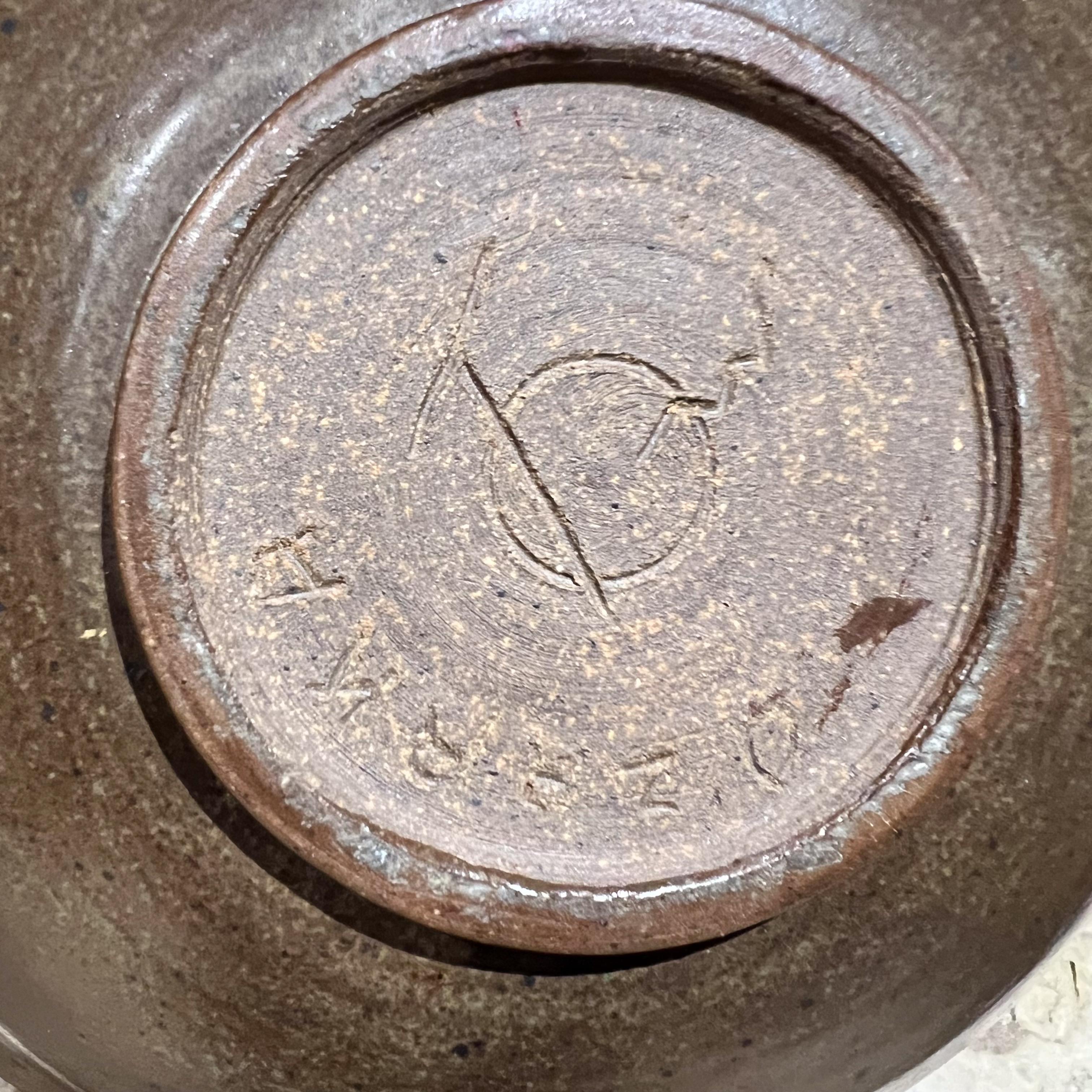 20ième siècle Bol en poterie Ozarka tourné à la main des années 1960, St Joe Arkansas
