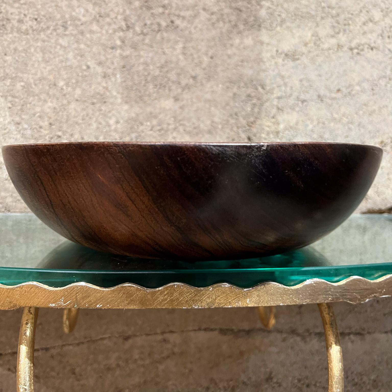 American 1960s Hand Turned Rosewood Sculptural Bowl For Sale