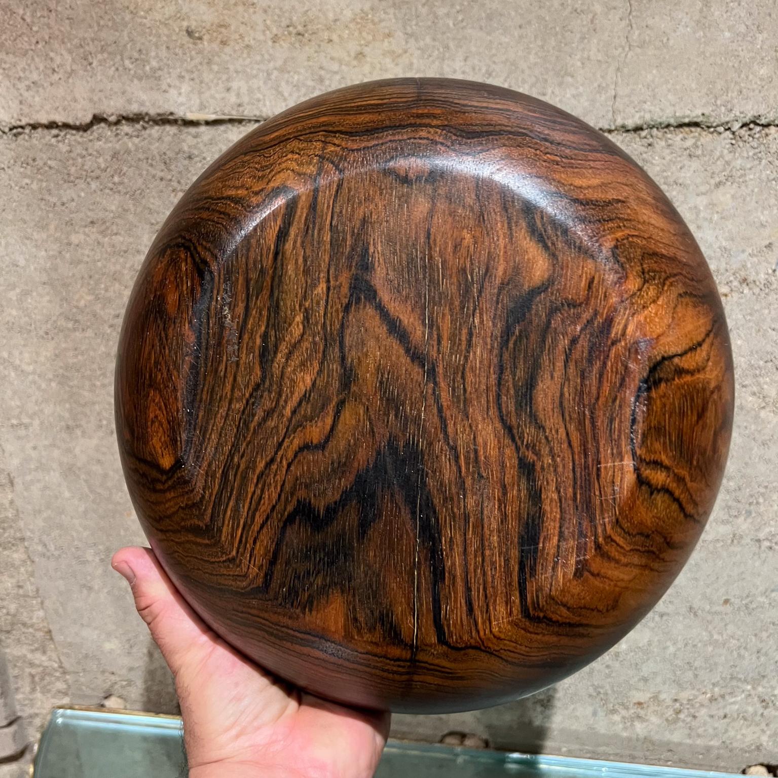 1960s Hand Turned Rosewood Sculptural Bowl For Sale 1