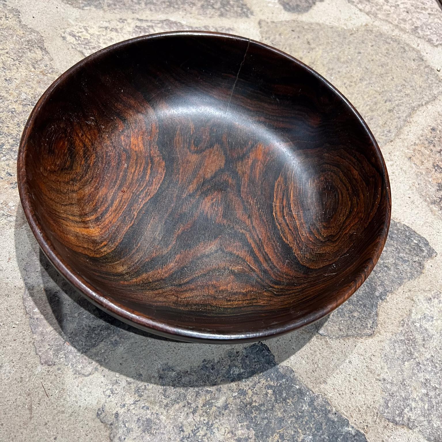 1960s Hand Turned Rosewood Sculptural Bowl For Sale 2