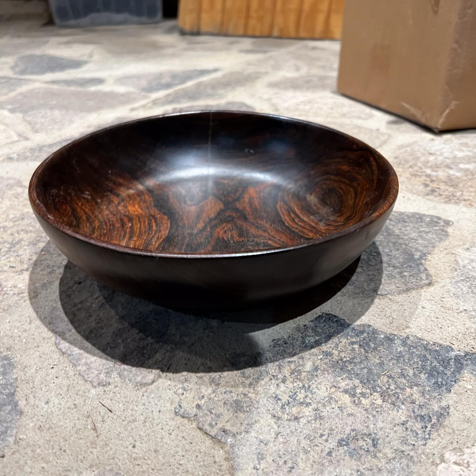 1960s Hand Turned Rosewood Sculptural Bowl For Sale 3