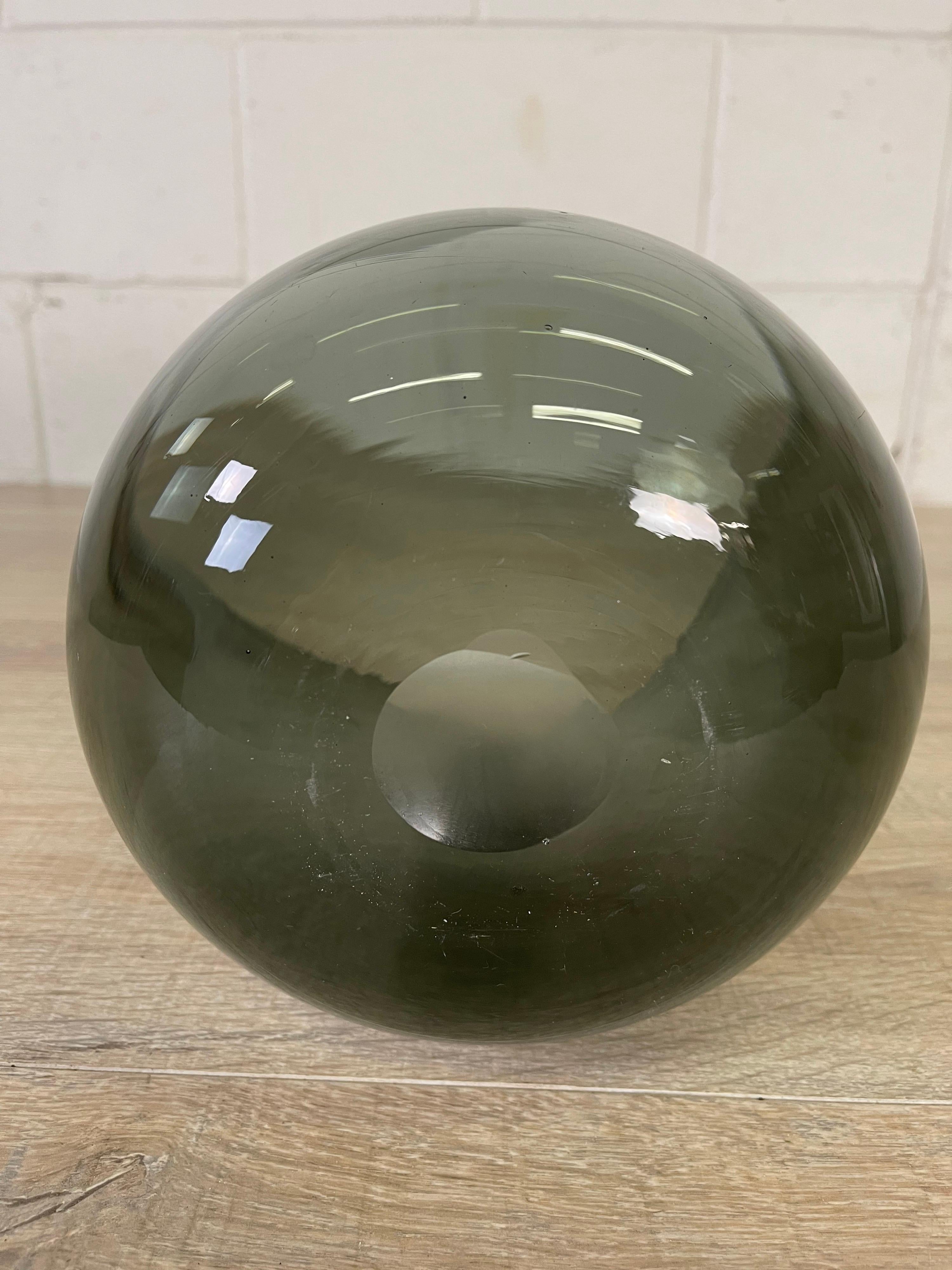 20th Century 1960s Handblown Smoked Glass Vase For Sale