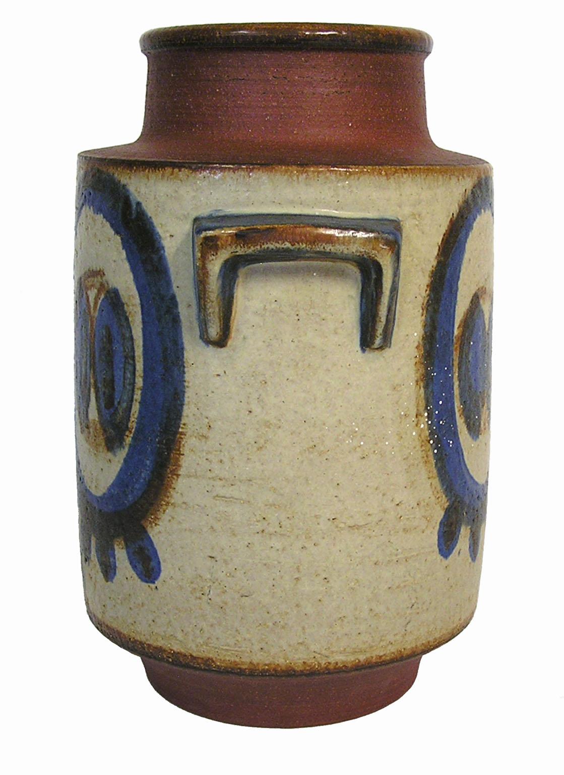 Scandinavian Modern 1960s Handled Soholm Pottery Planter Vase by Svend Aage Jensen, Denmark For Sale