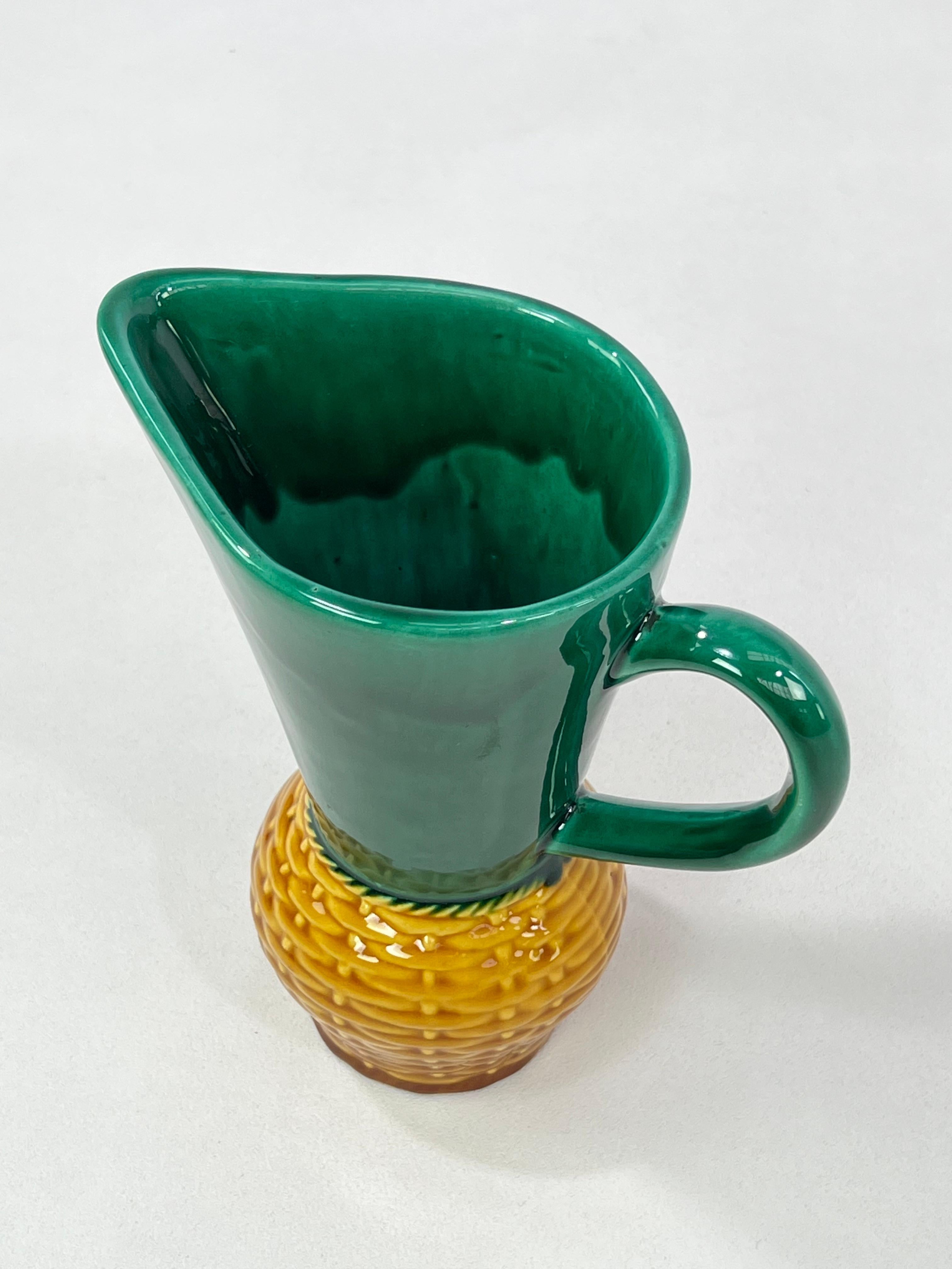 1960s Handmade Ceramic Pitcher Vase For Sale 4