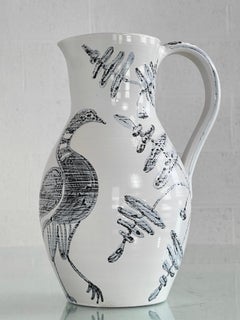 1960s Handmade Ceramic Pitcher Vase
