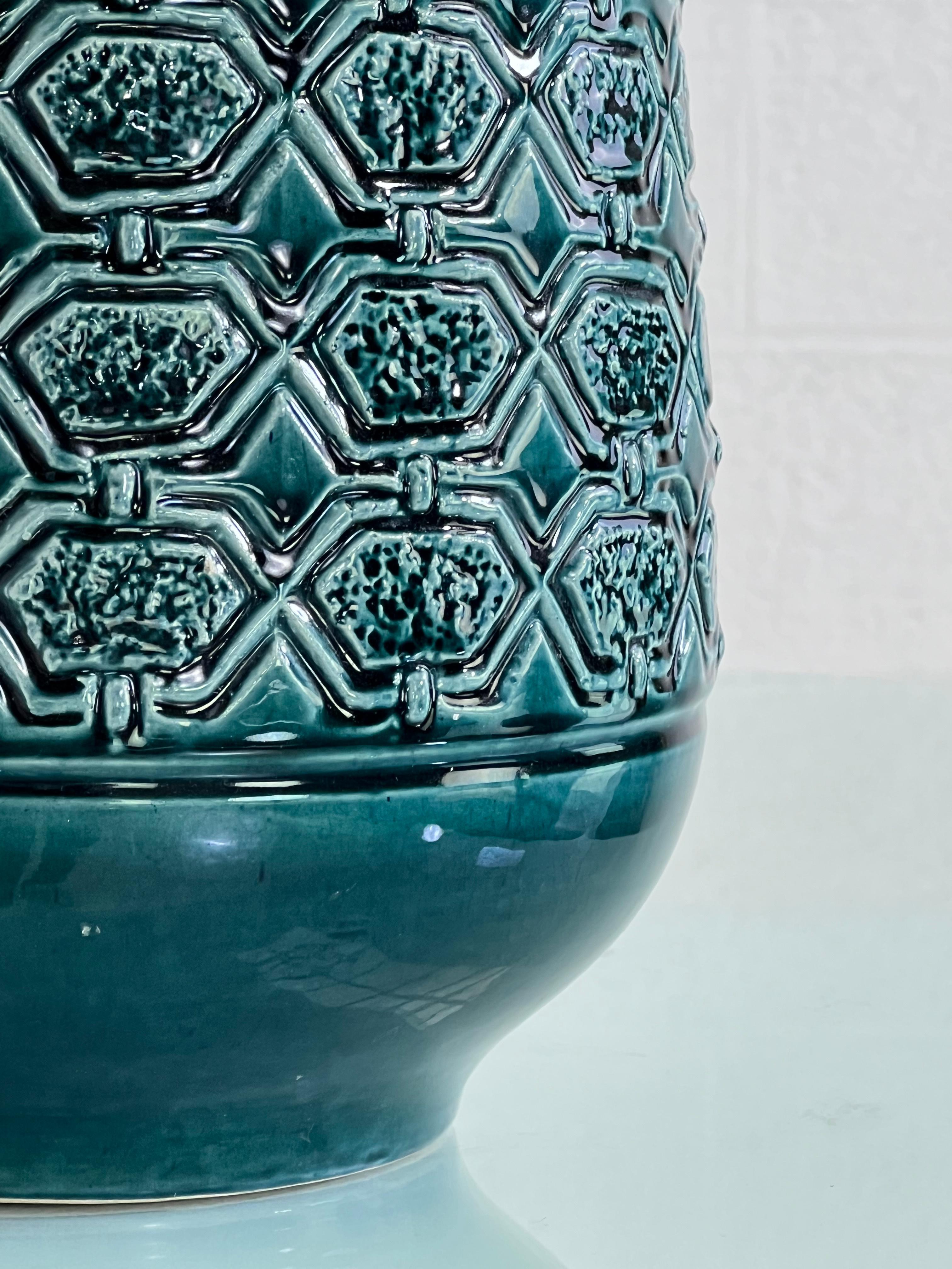 1960s Handmade Ceramic Pitcher Vase For Sale 1