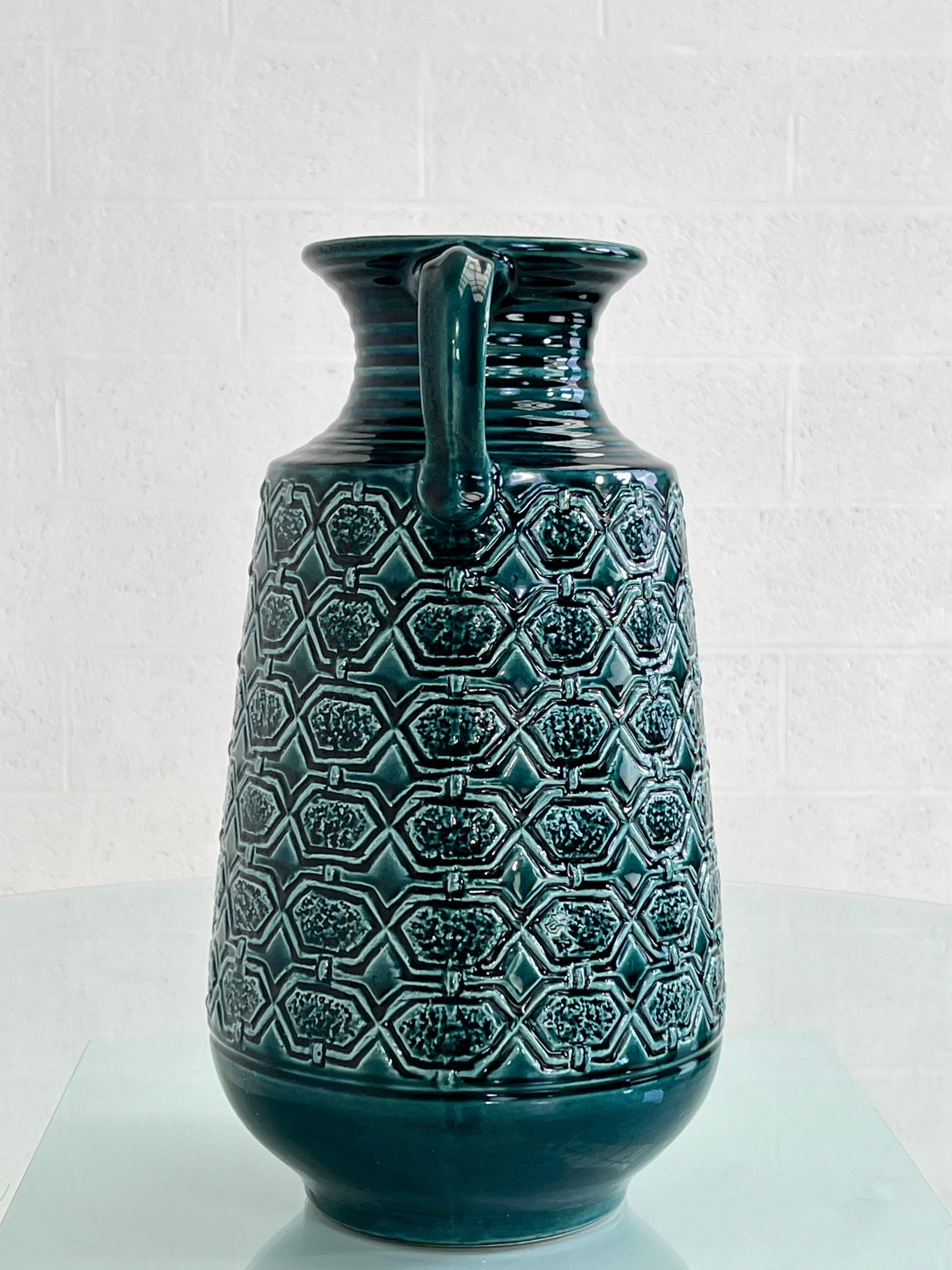 1960s Handmade Ceramic Pitcher Vase For Sale 3
