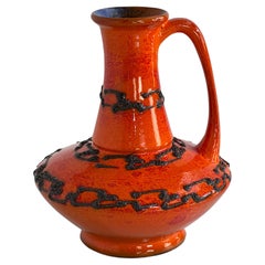 1960s Handmade Ceramic Pitcher Vase