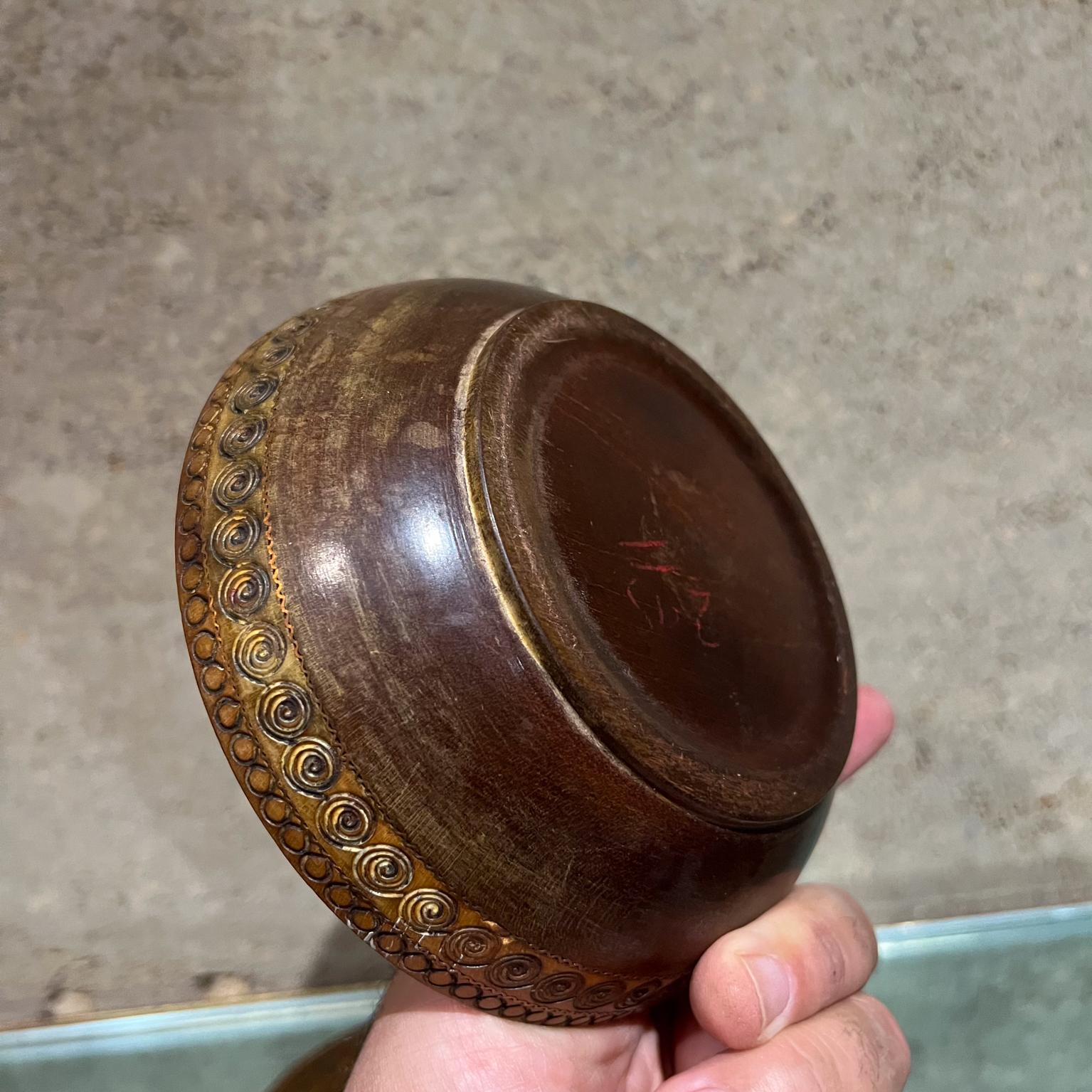 1960s Handmade Folk Art Decorative Trinket Bowl  For Sale 4