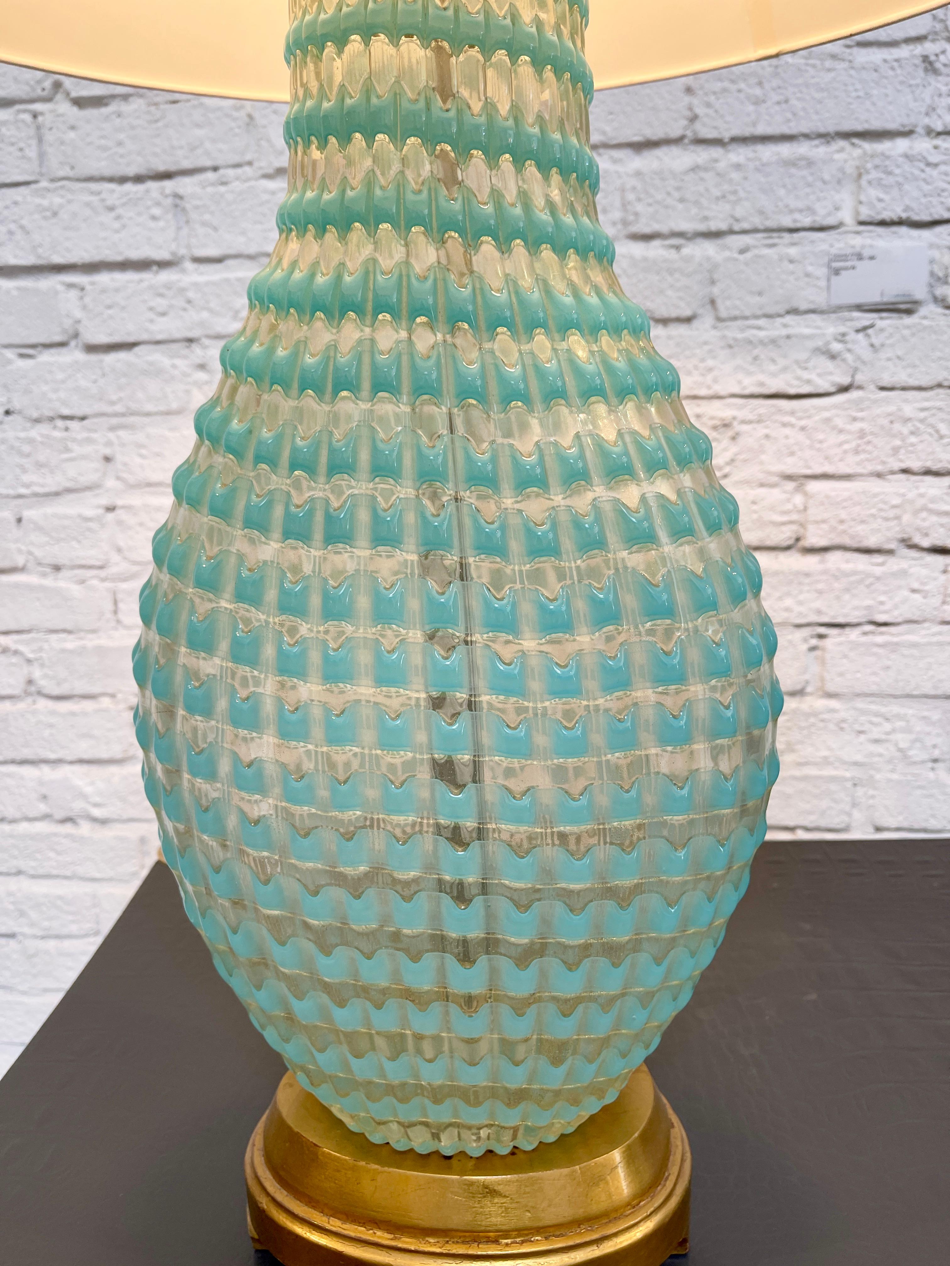 Mid-Century Modern 1960s Handmade Murano Glass Lamp