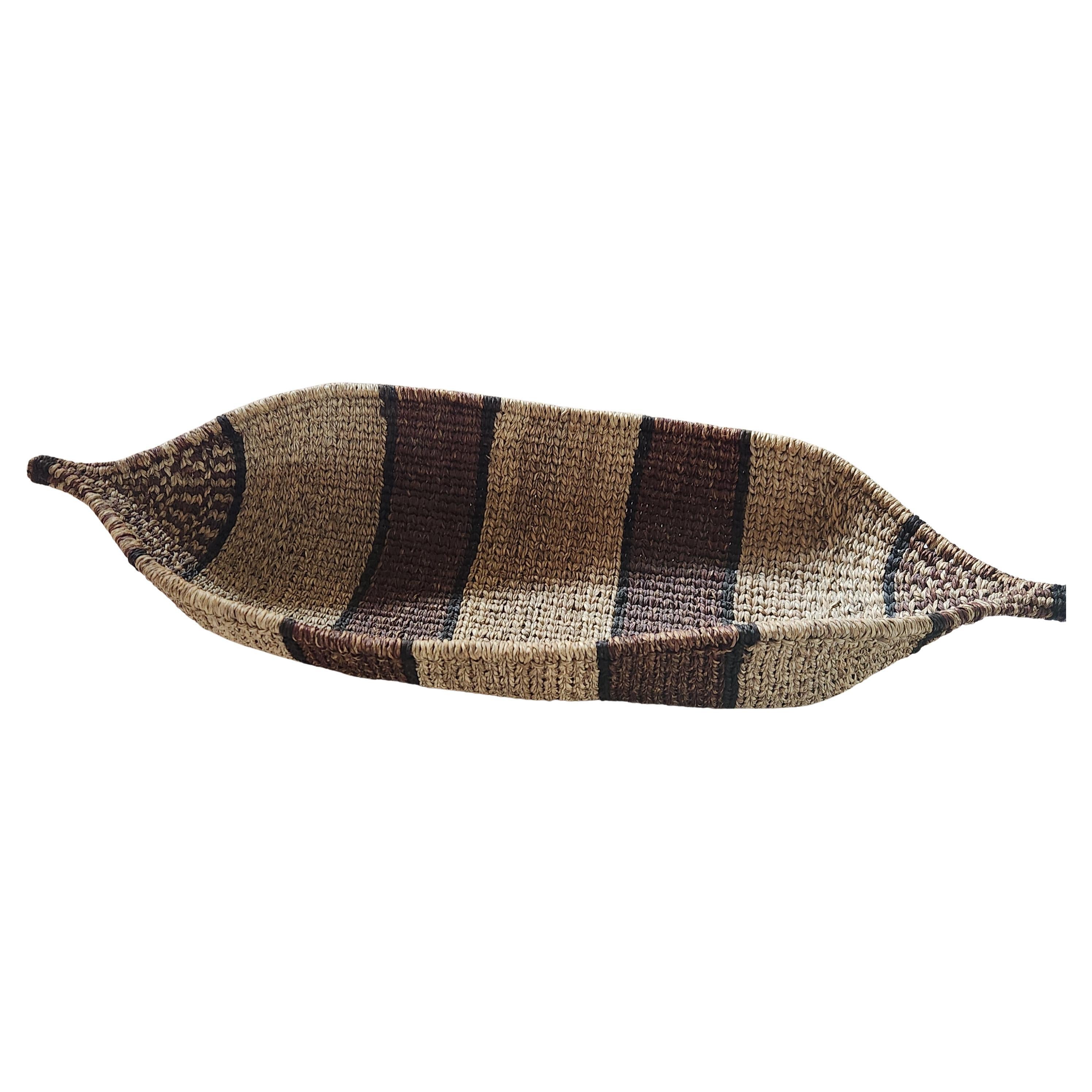 Panier à pain de canoë Gambela tissé à la main des années 1960 Bon état - En vente à Chula Vista, CA