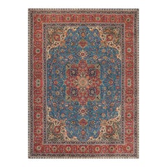 1960s Handwoven Persian Tabriz Wool Rug, Masterpiece Antique Design 10' x 13'