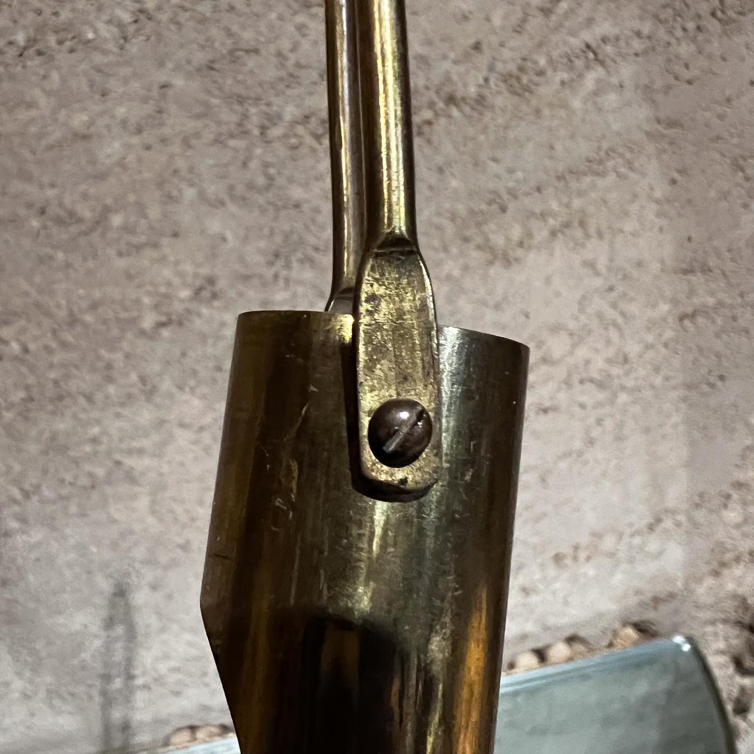 Mid-20th Century 1960s Hanging Brass Temperature Thermometer Gauge For Sale