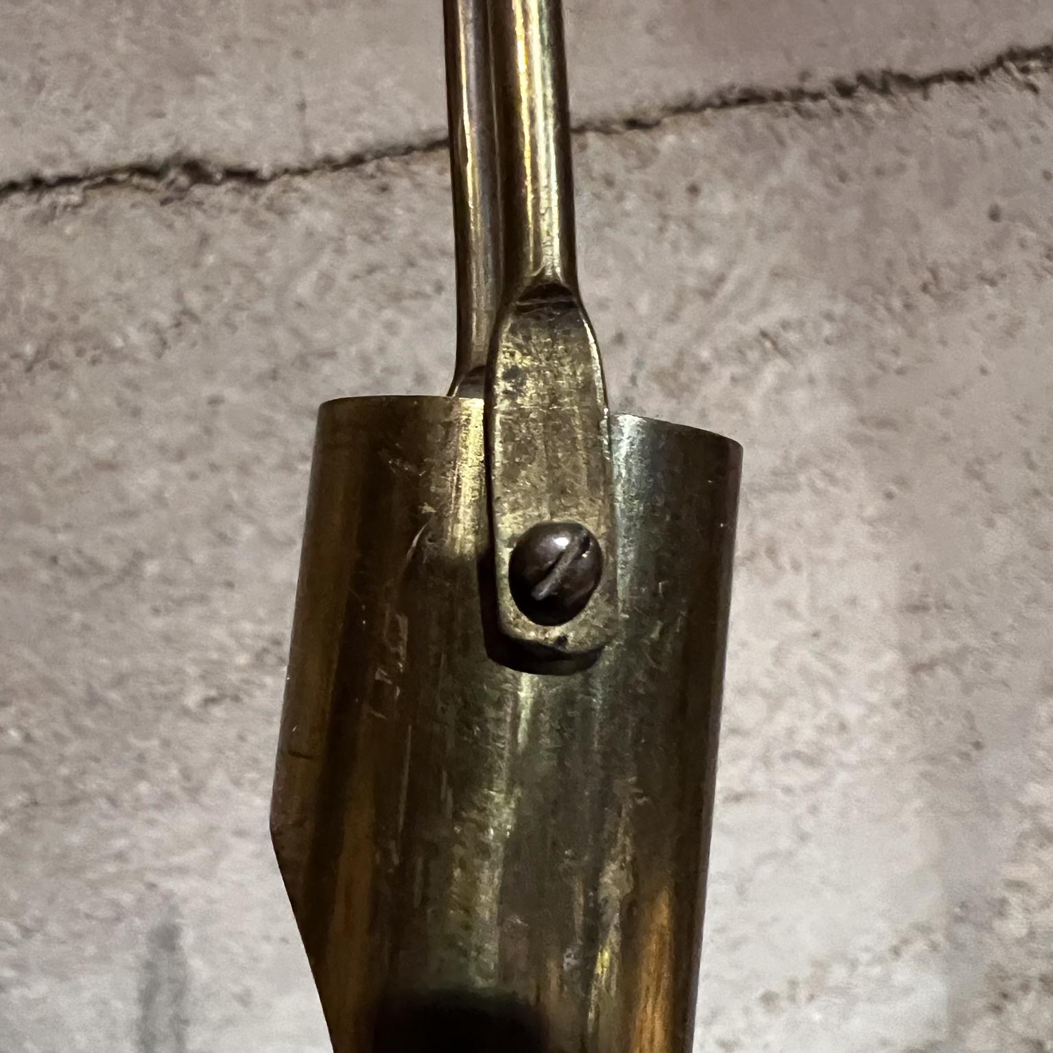 1960s Hanging Brass Temperature Thermometer Gauge For Sale 2
