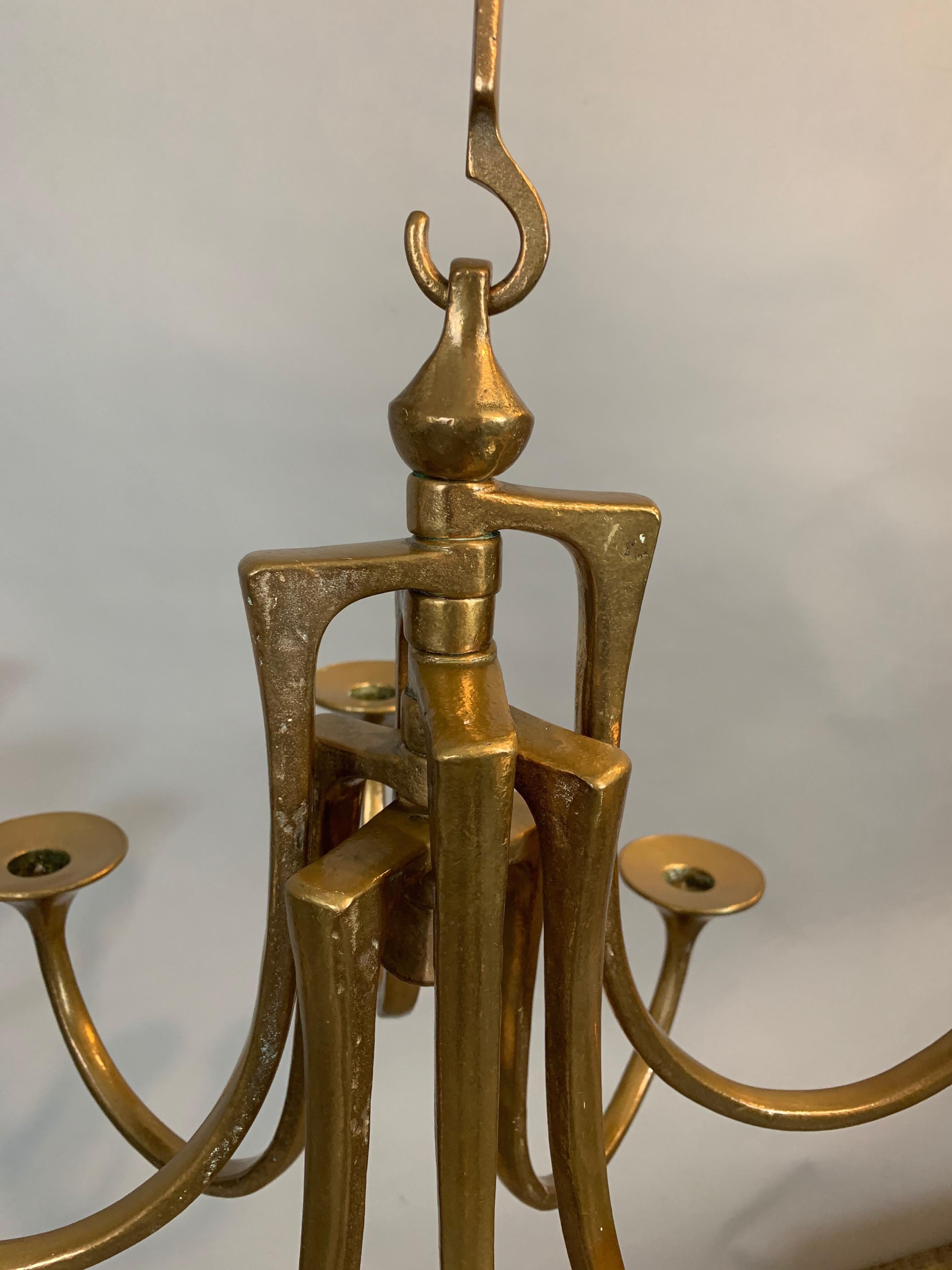 Hängende Harjes Metallkunst-Kerzenhalter aus Bronze, 1960er Jahre 4
