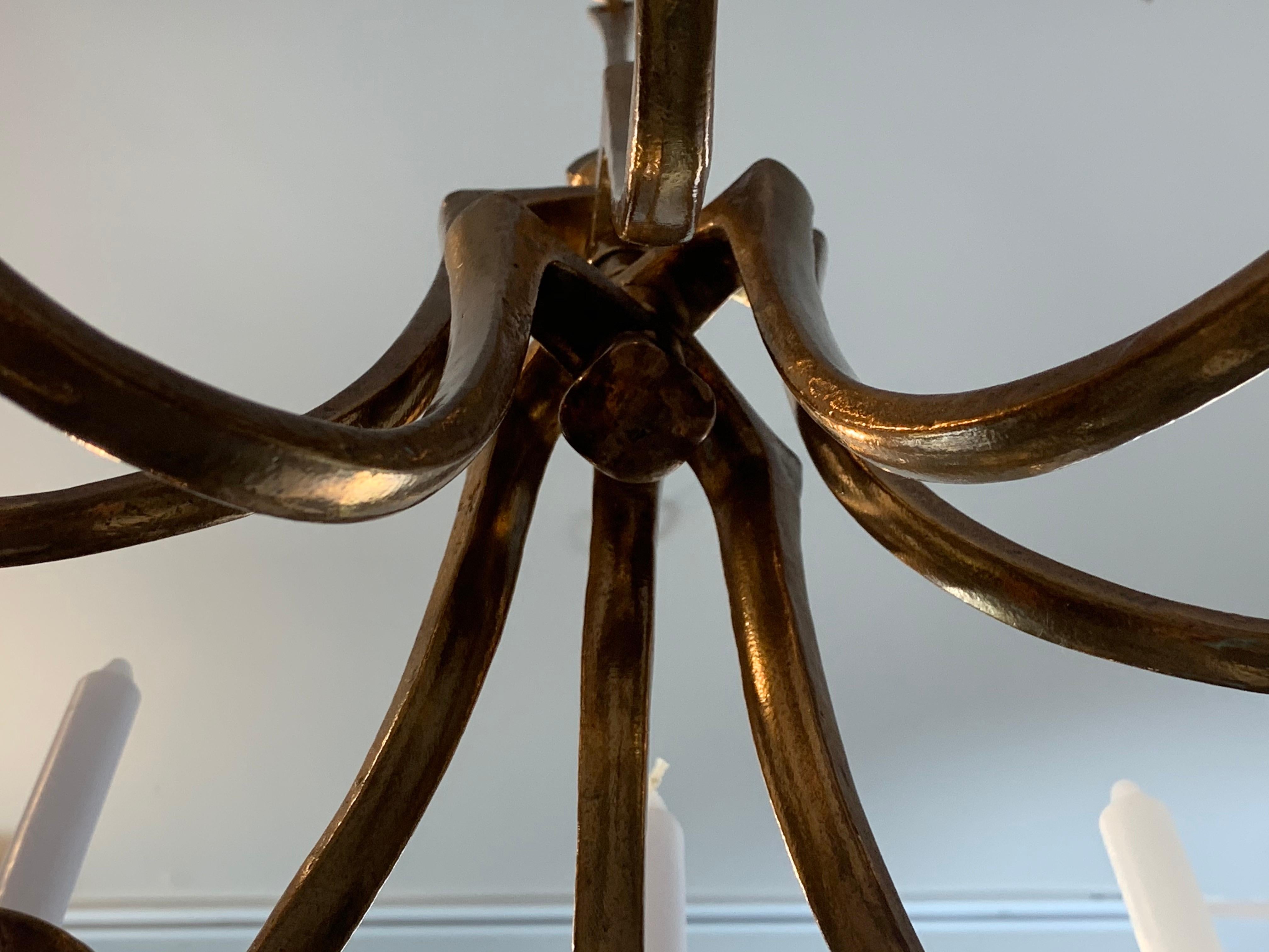 Hängende Harjes Metallkunst-Kerzenhalter aus Bronze, 1960er Jahre 5