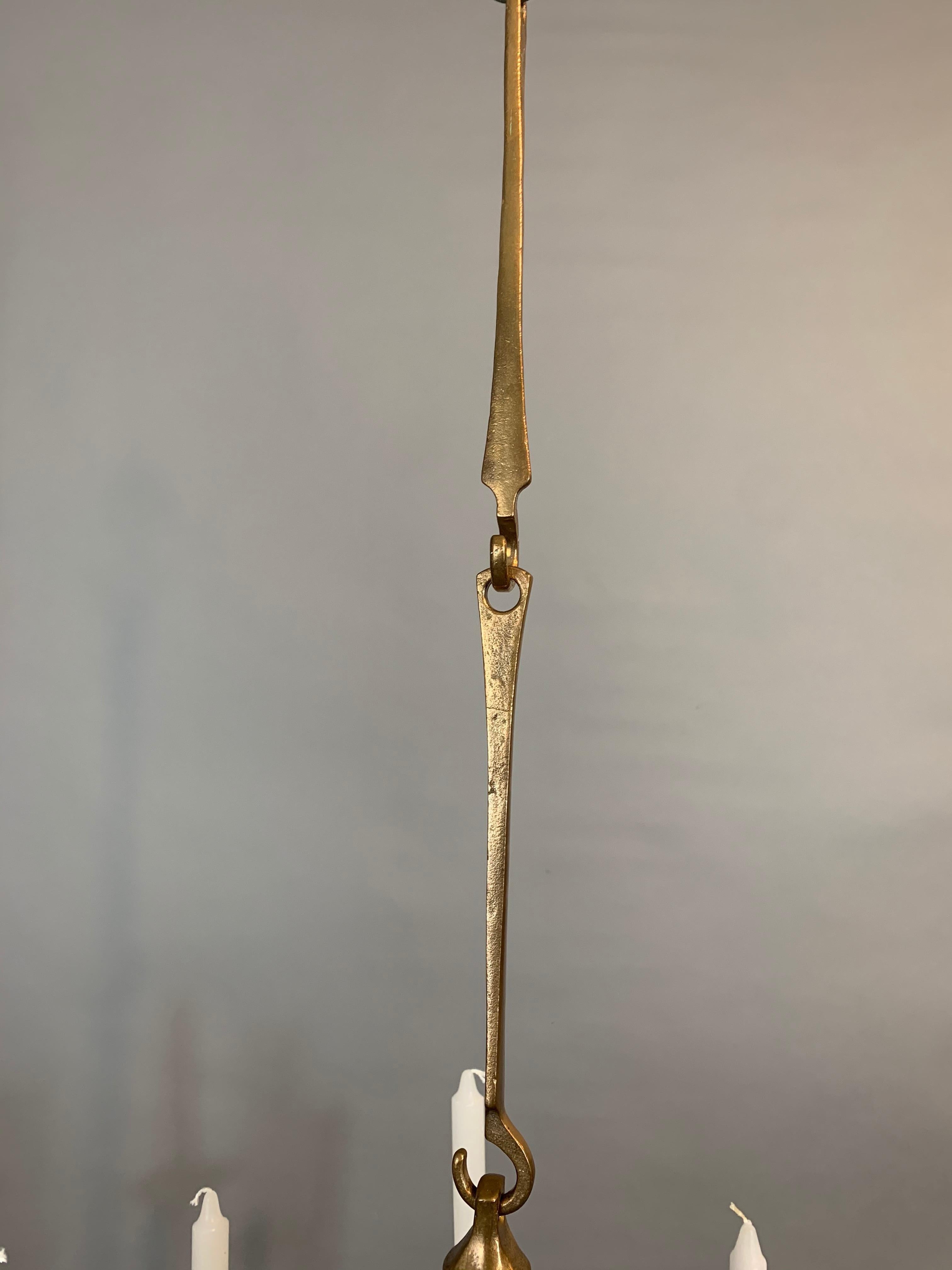 Hängende Harjes Metallkunst-Kerzenhalter aus Bronze, 1960er Jahre 7