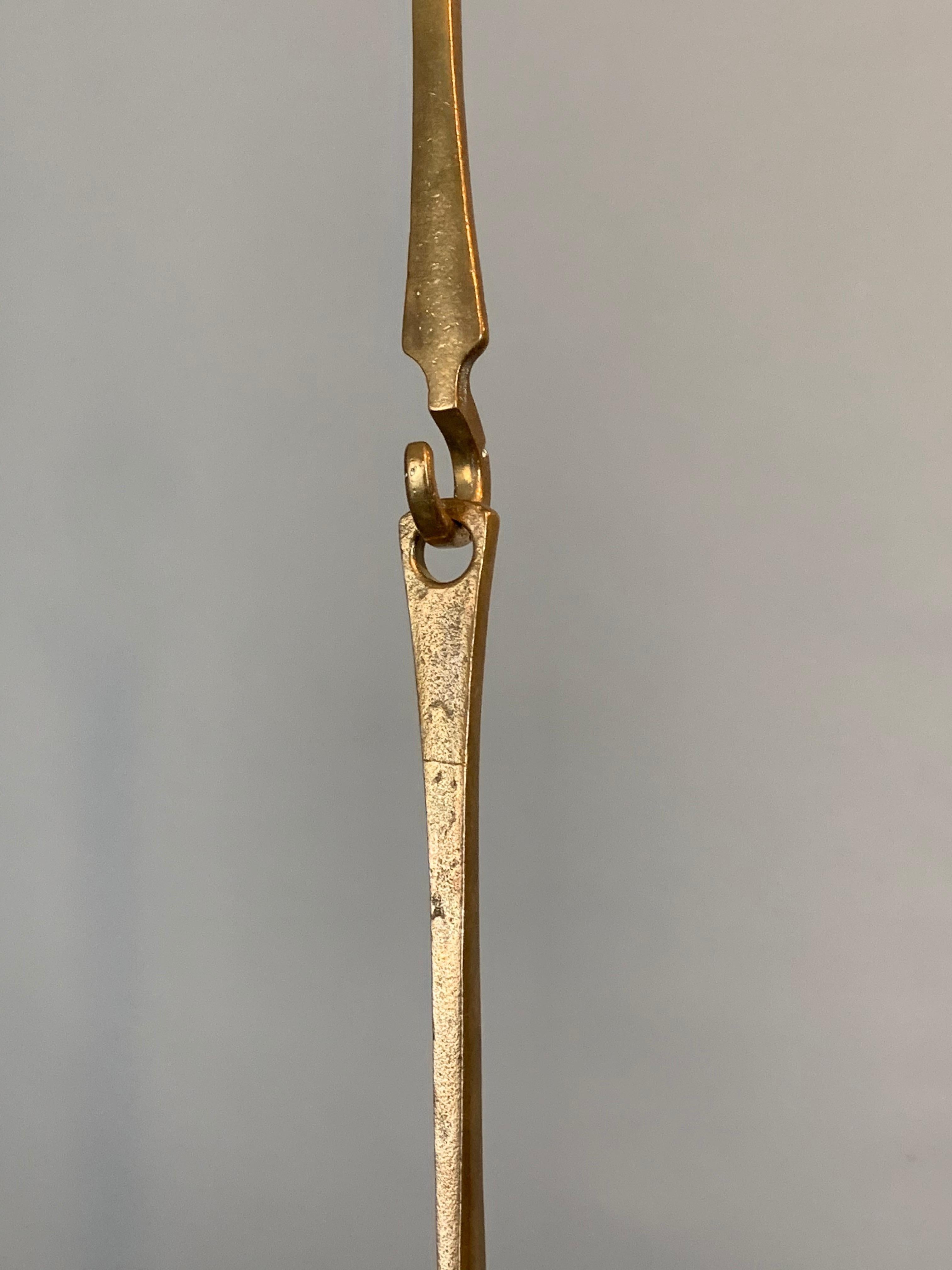 1960s Hanging Bronze Harjes Metallkunst Candle Holder 8