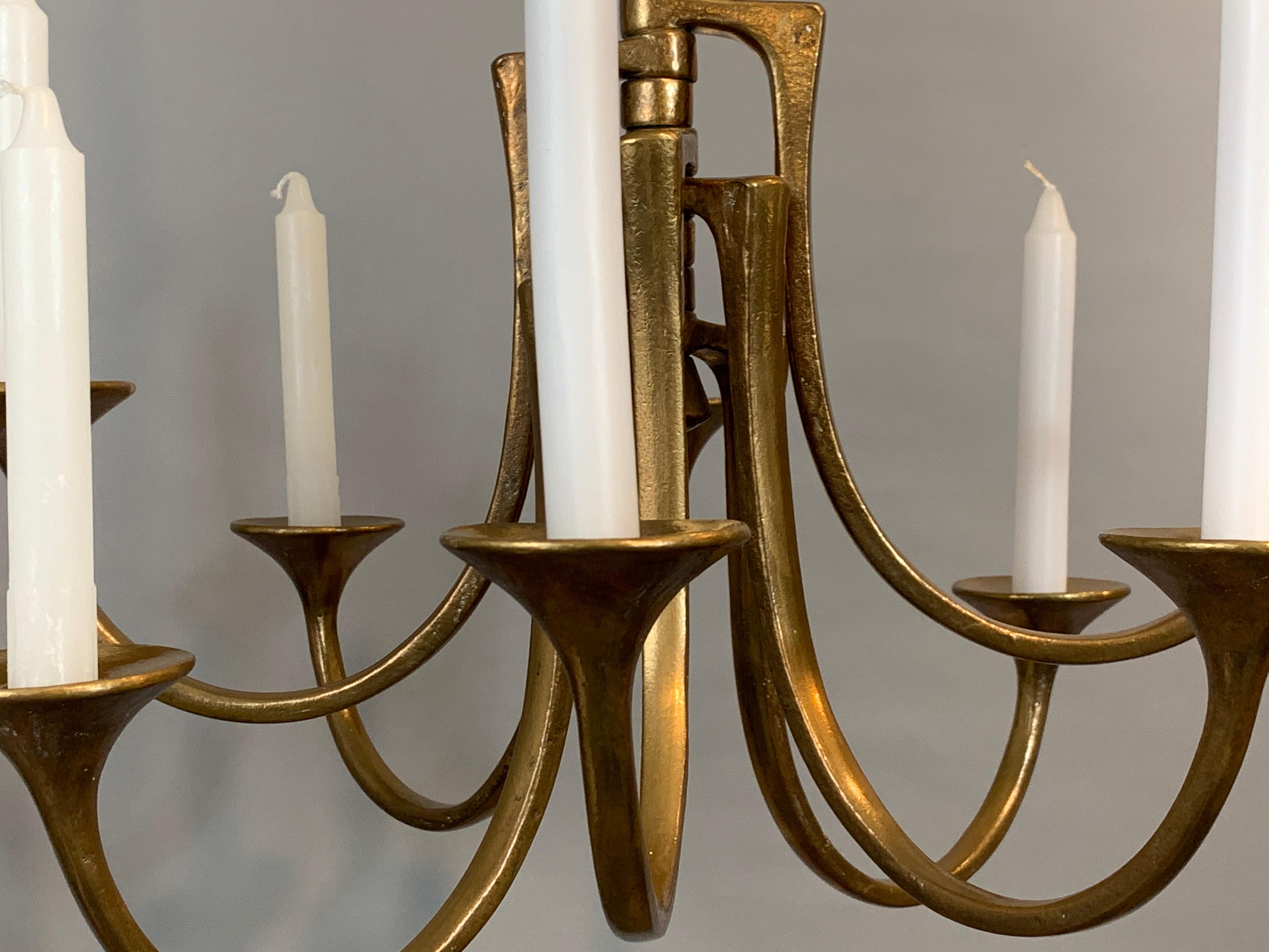 Hängende Harjes Metallkunst-Kerzenhalter aus Bronze, 1960er Jahre (Deutsch)
