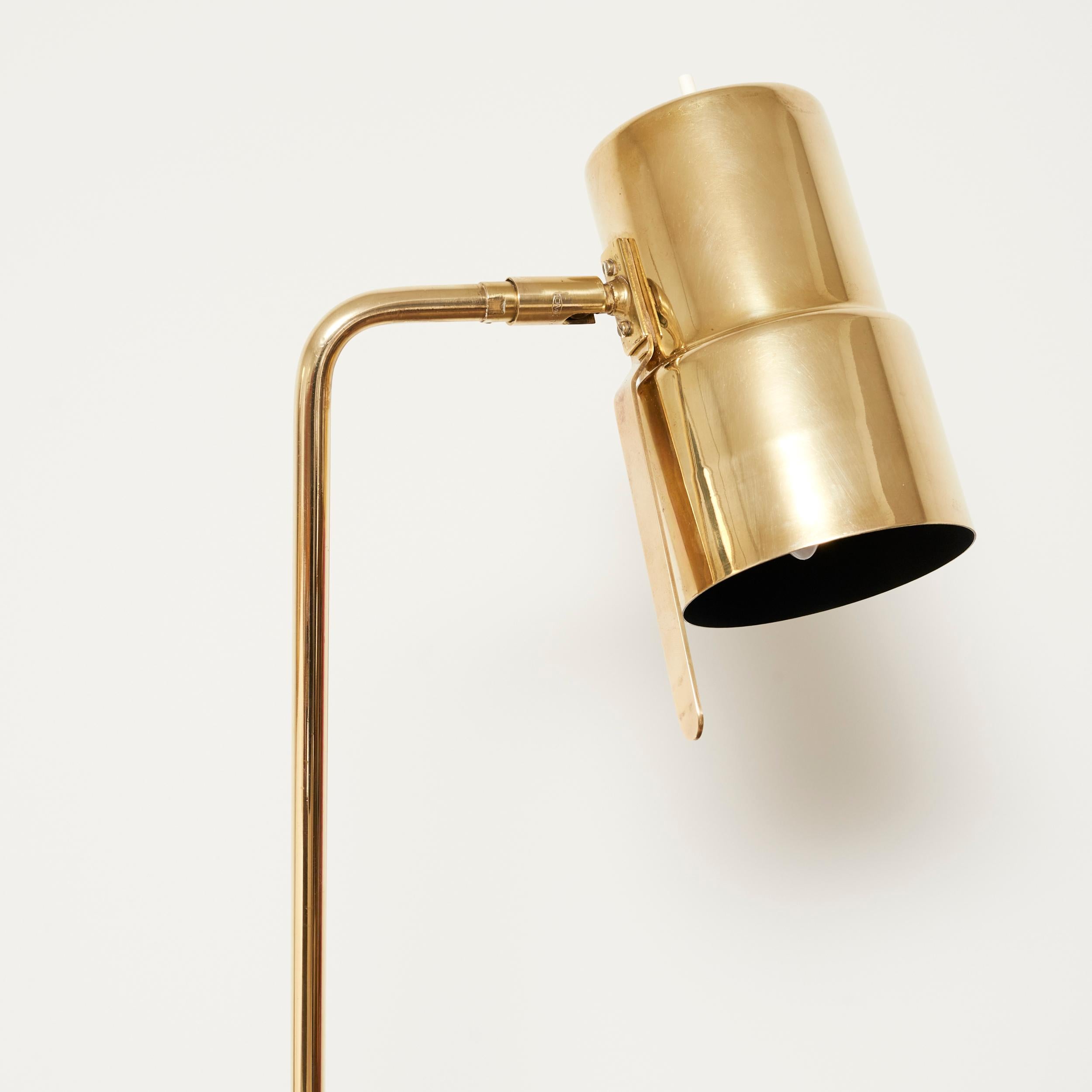 1960’s Hans-Agne Jakobsson Brass Floor Lamp In Good Condition In Madrid, ES