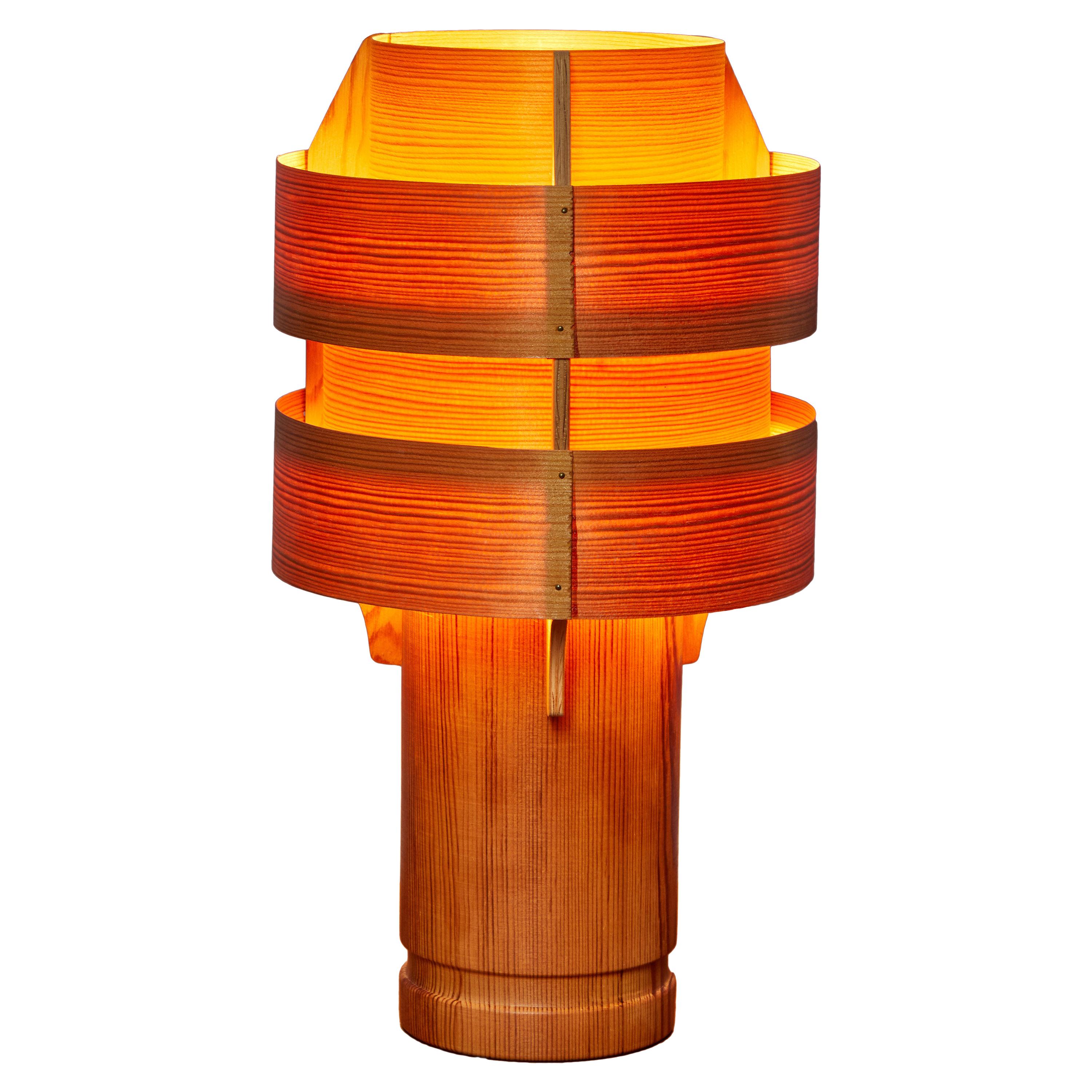 1960s Hans-Agne Jakobsson Model 243 Wood Table Lamp for AB Ellysett