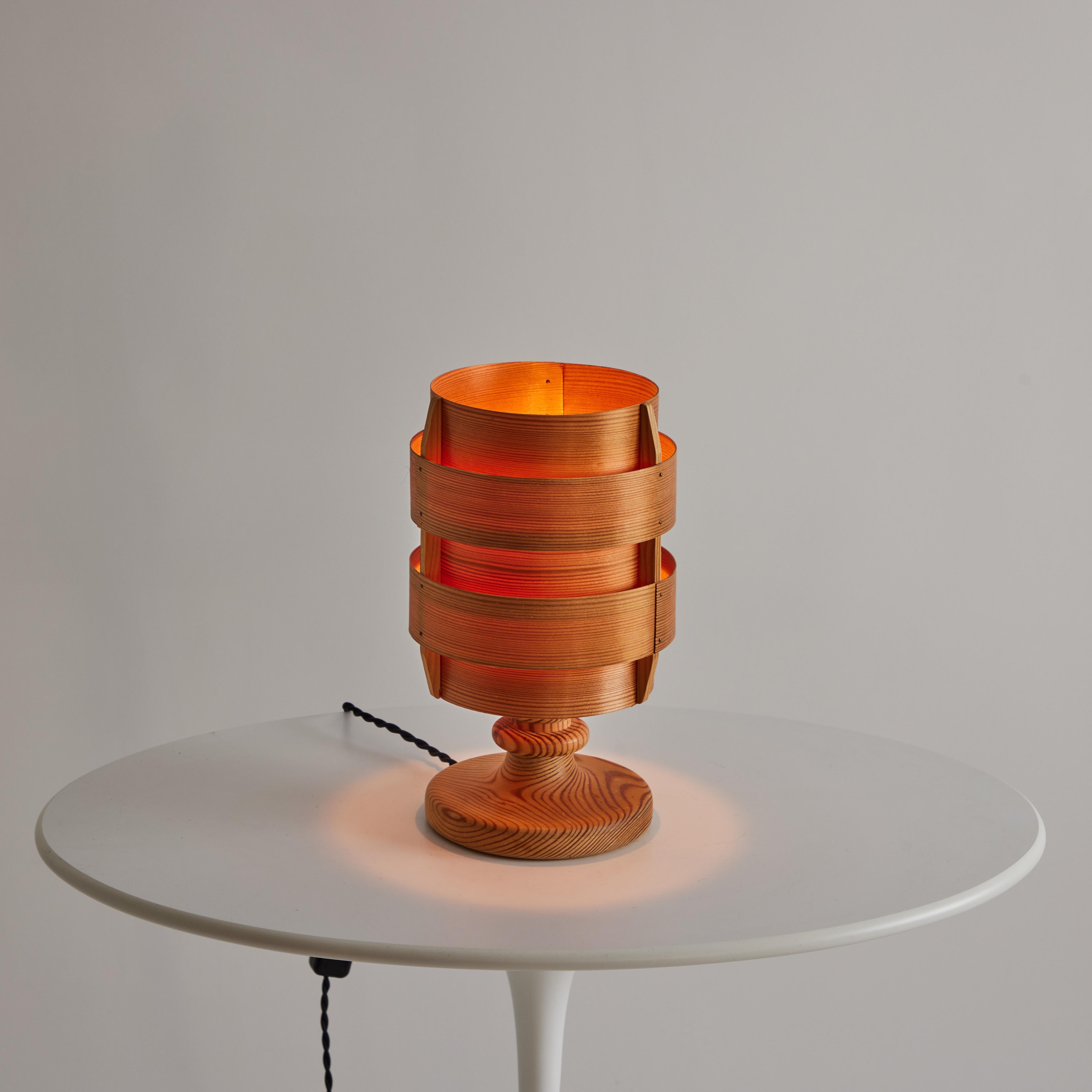 1960s Hans-Agne Jakobsson Model B148 Wood Table Lamp for AB Ellysett For Sale 6
