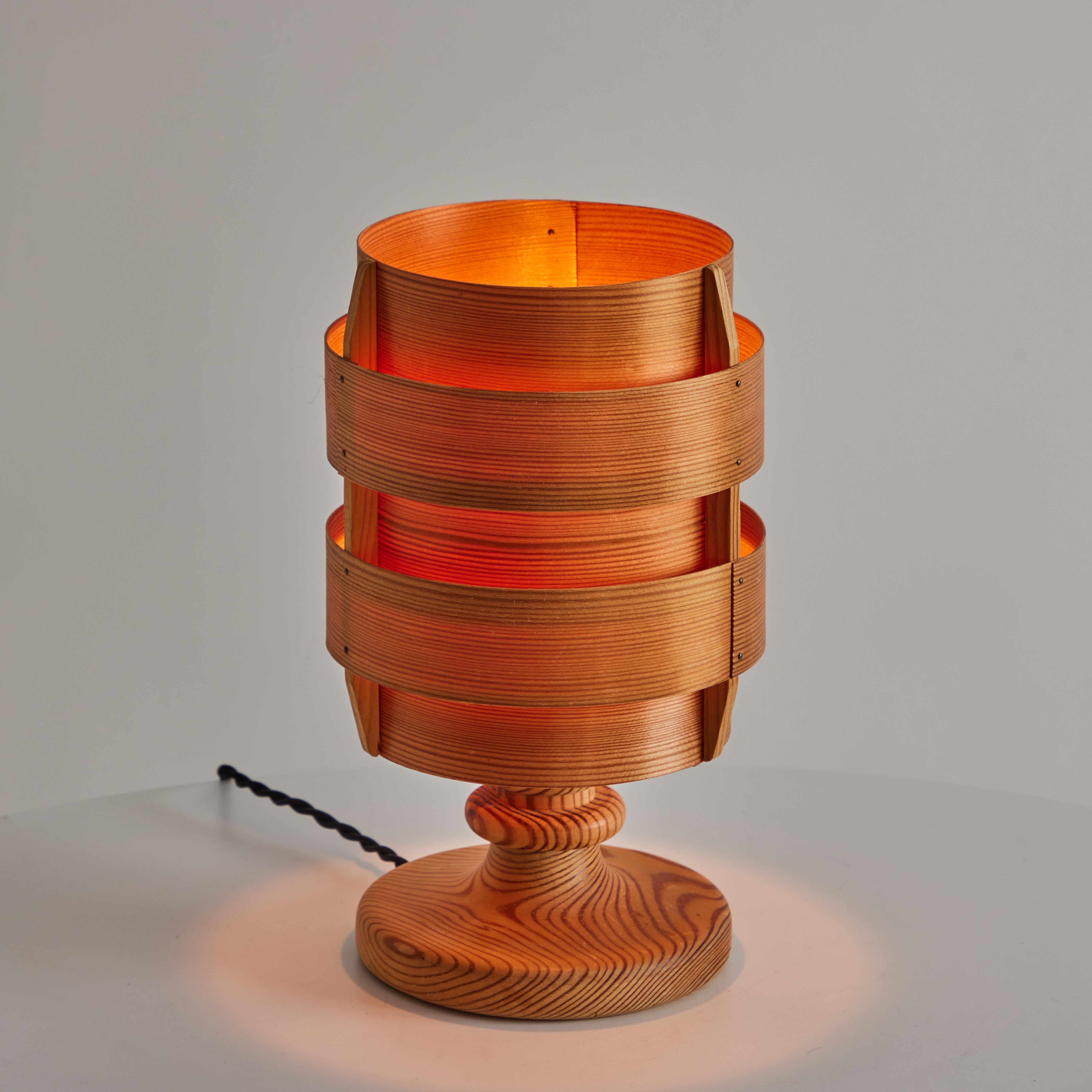 1960s Hans-Agne Jakobsson Model B148 Wood Table Lamp for AB Ellysett For Sale 7