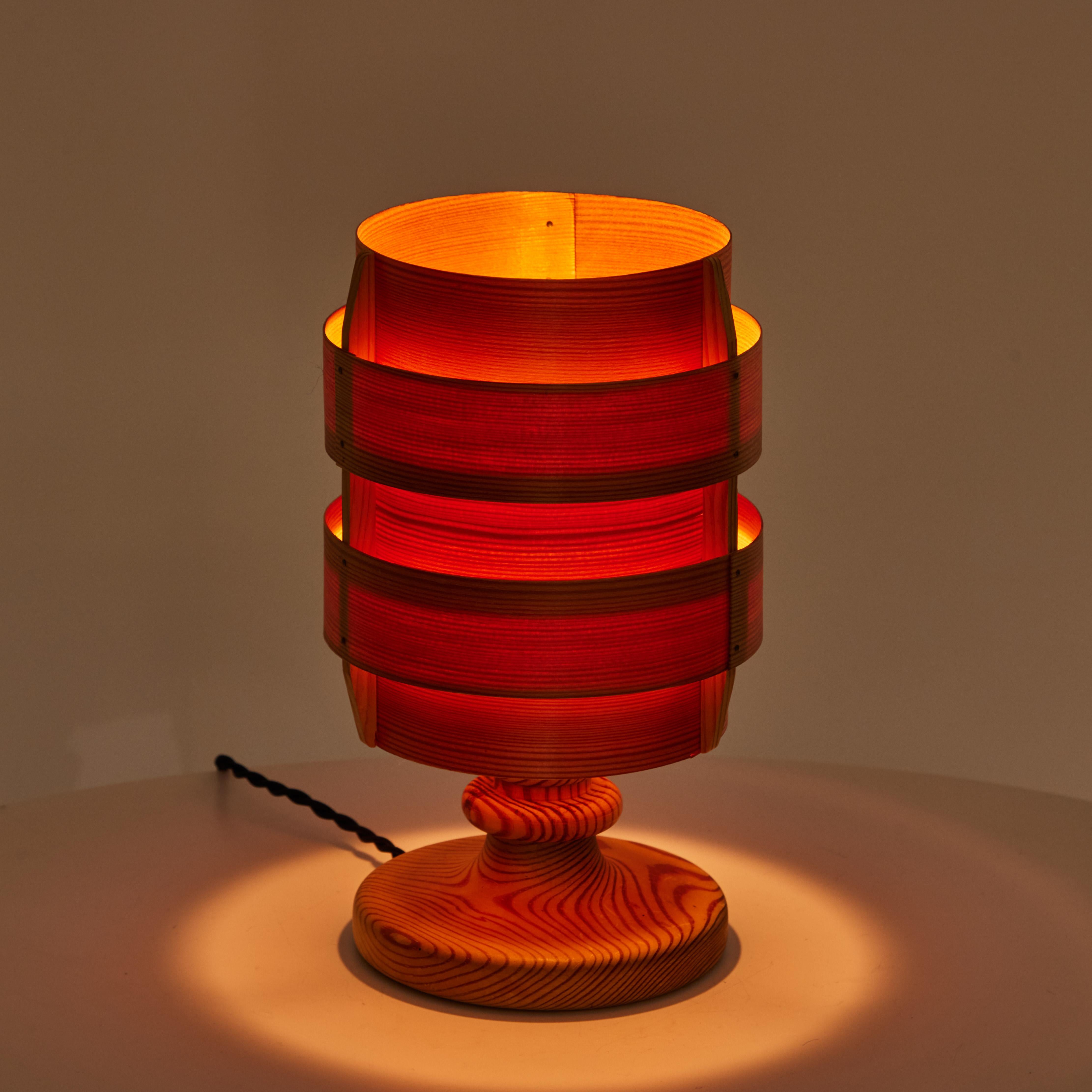 1960s Hans-Agne Jakobsson Model B148 Wood Table Lamp for AB Ellysett For Sale 8