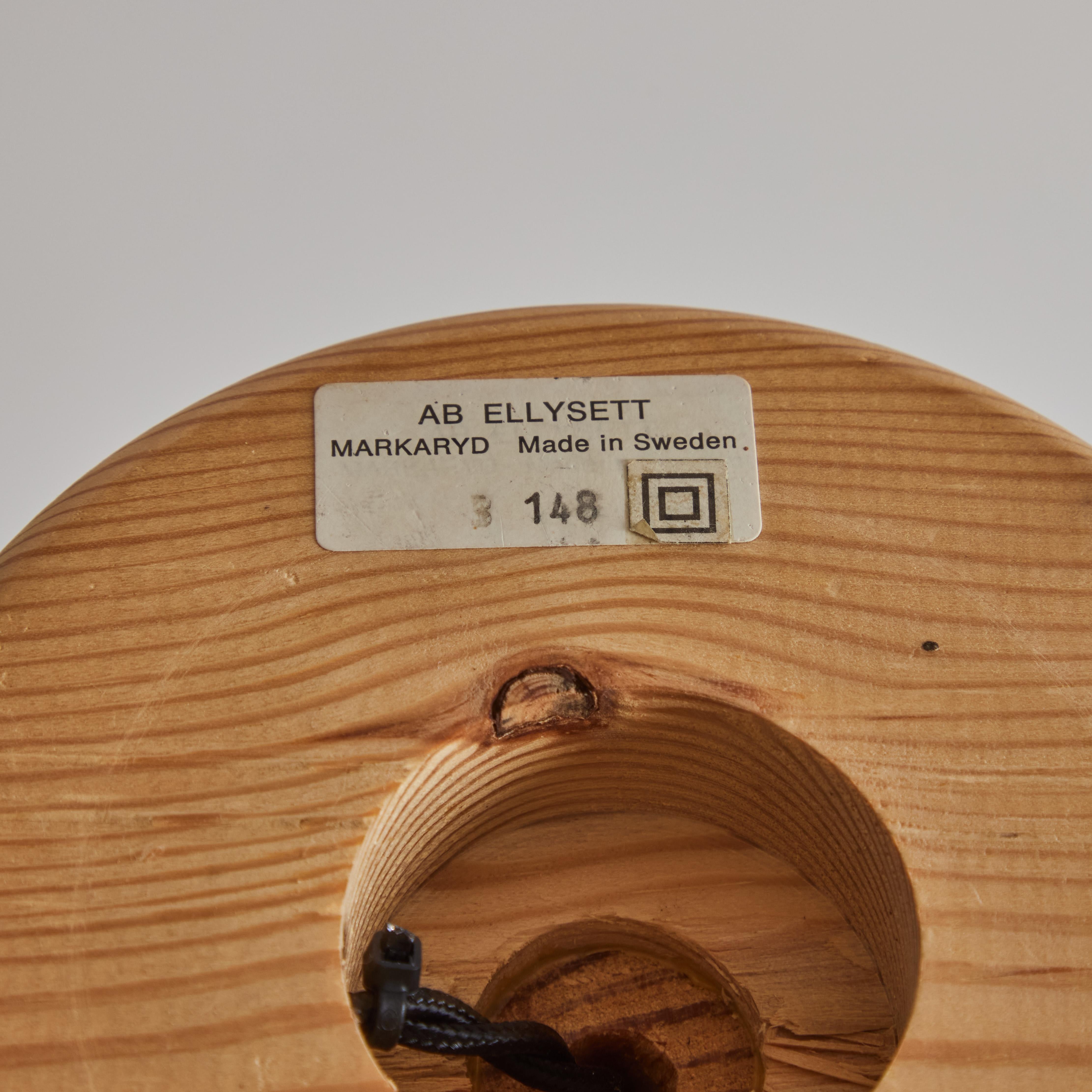 1960s Hans-Agne Jakobsson Model B148 Wood Table Lamp for AB Ellysett For Sale 11