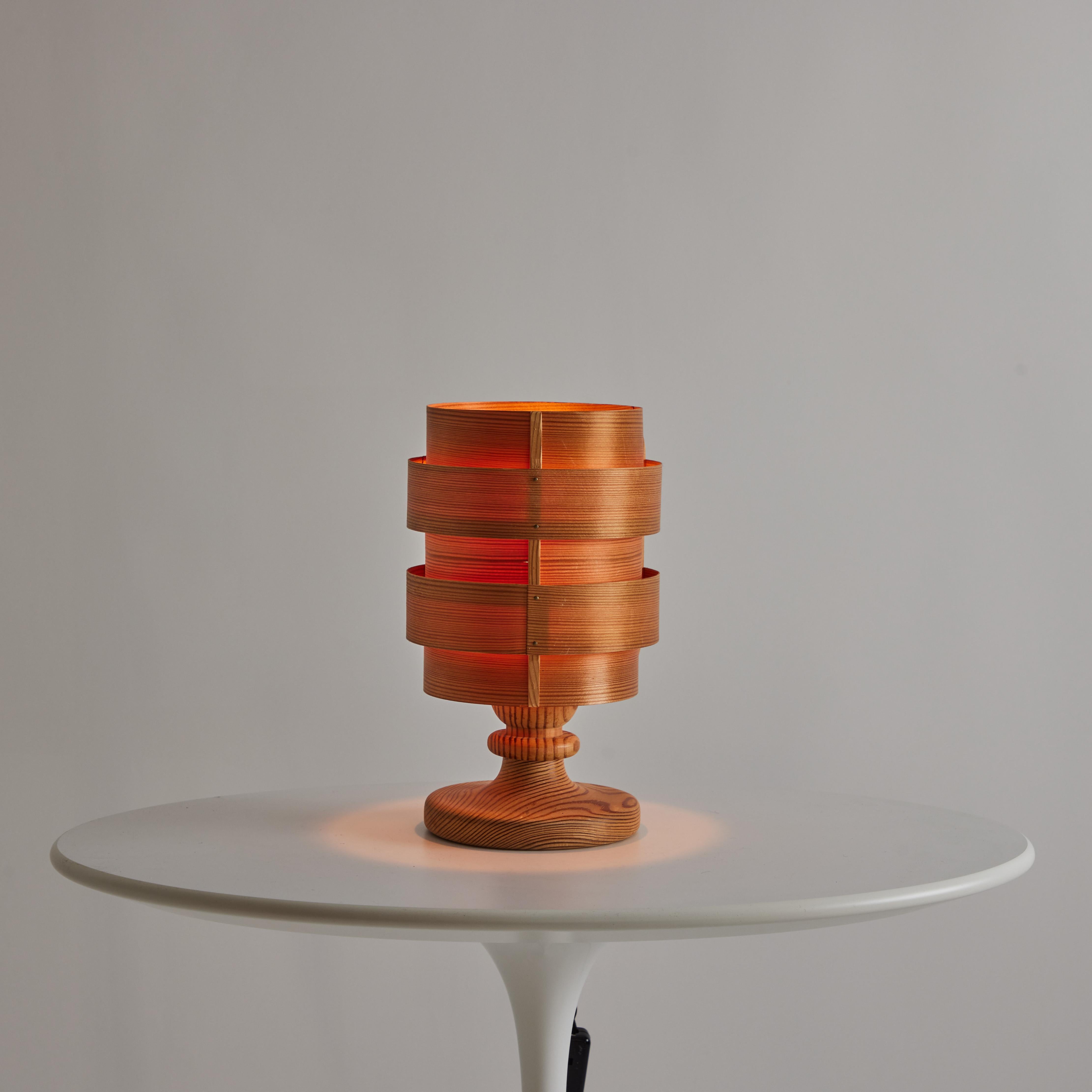 1960s Hans-Agne Jakobsson Model B148 Wood Table Lamp for AB Ellysett For Sale 3