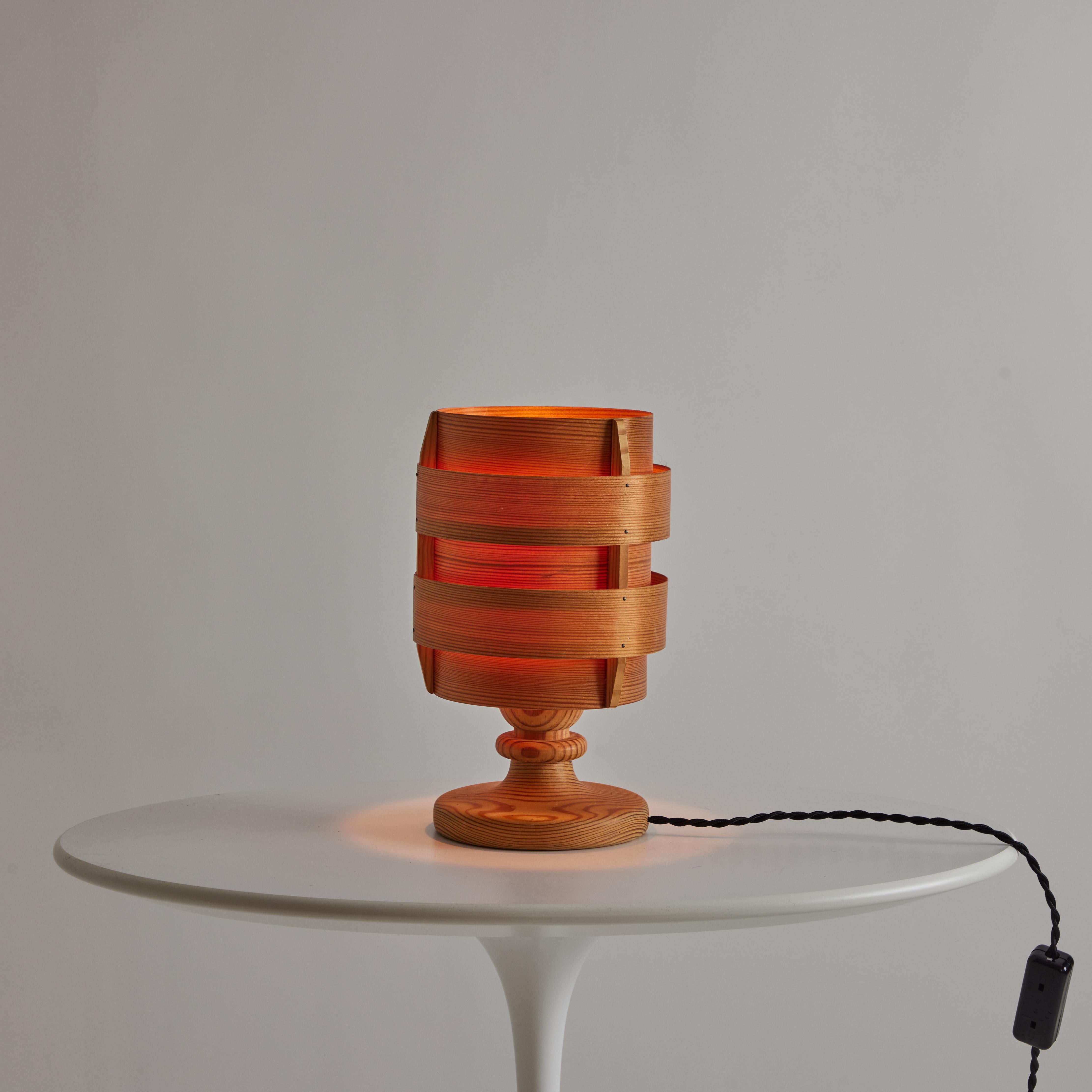 1960s Hans-Agne Jakobsson Model B148 Wood Table Lamp for AB Ellysett For Sale 4
