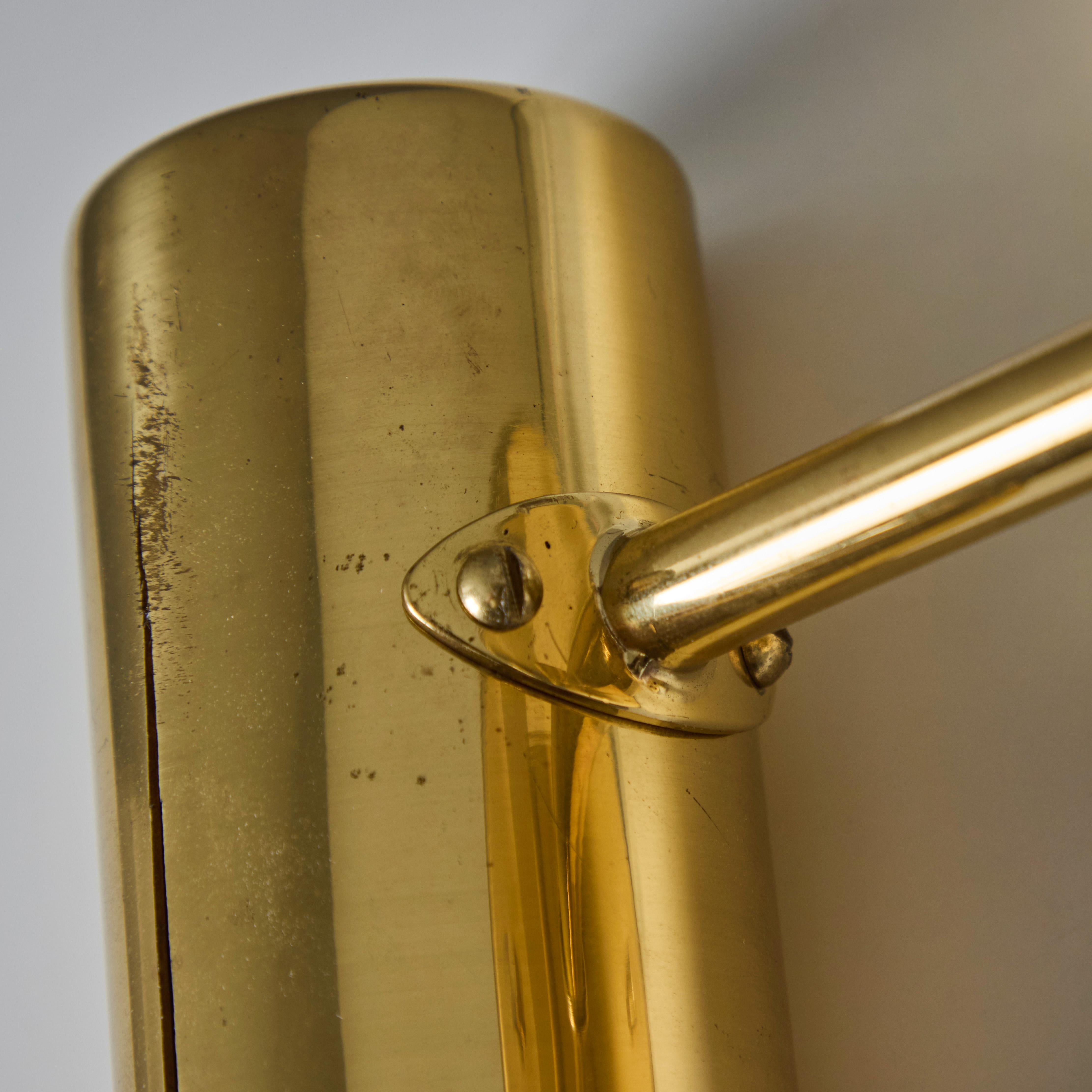 1960s Hans Agne Jakobsson Model V149 Glass and Brass Wall Lamp for Markaryd 8
