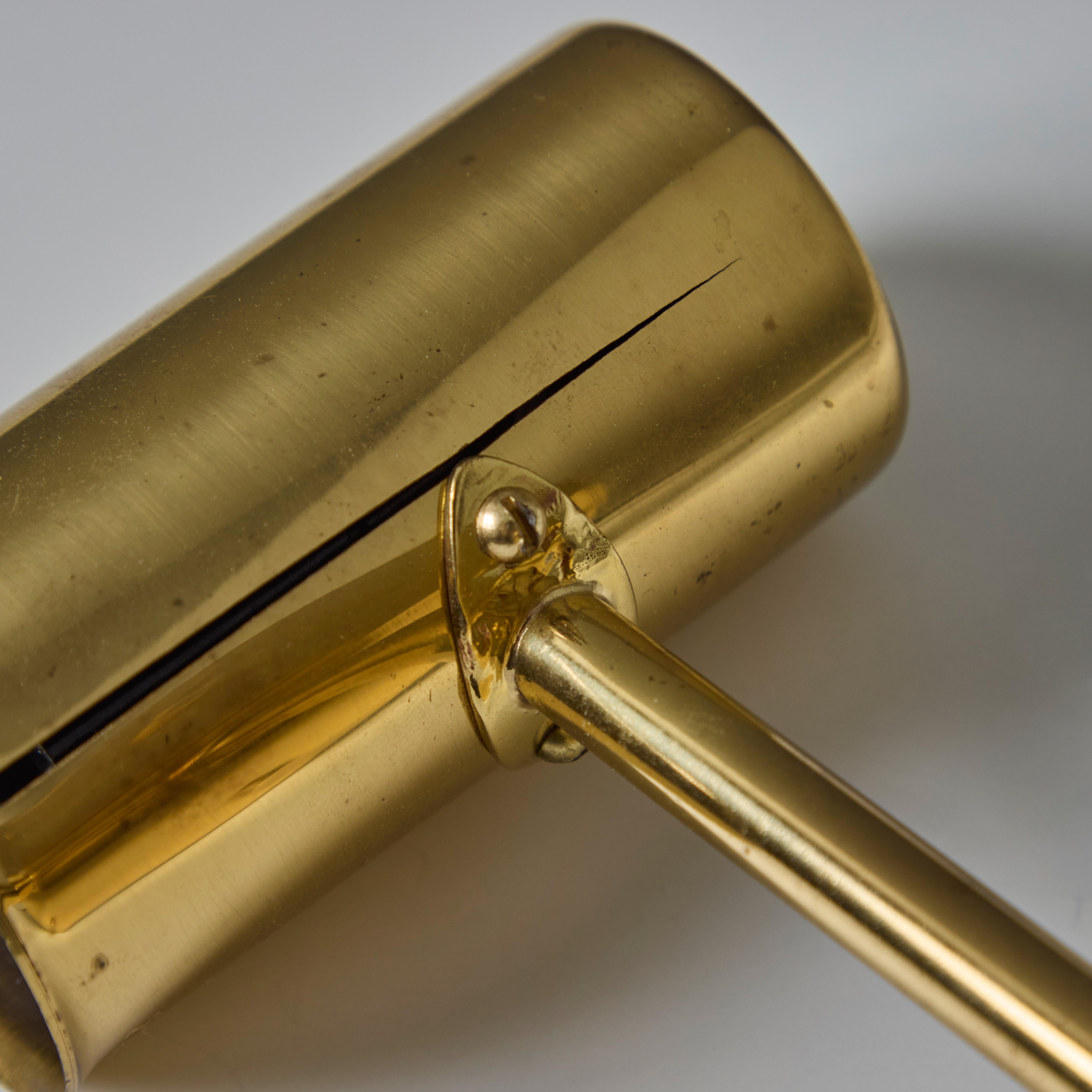 1960s Hans Agne Jakobsson Model V149 Glass and Brass Wall Lamp for Markaryd 10
