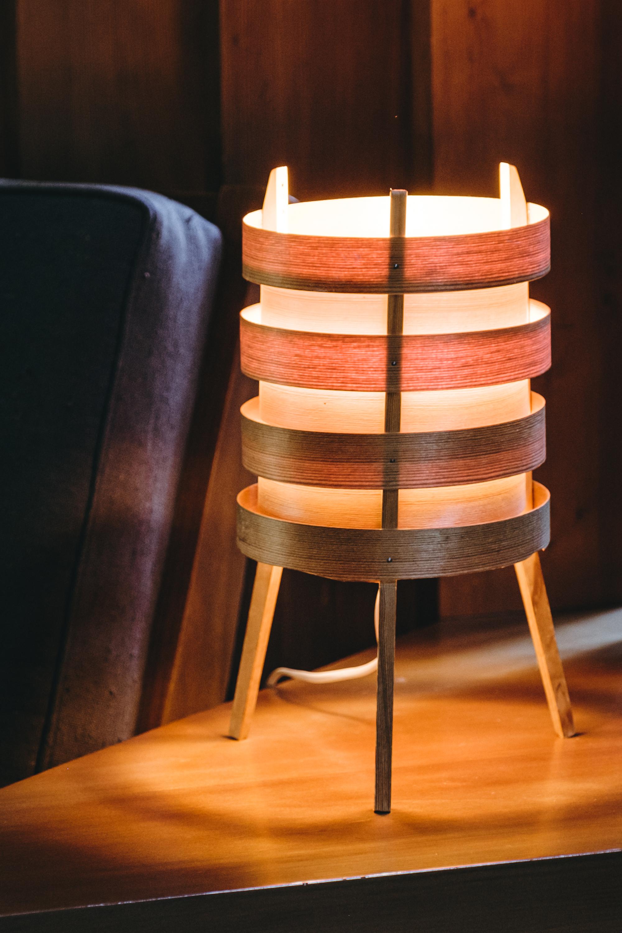 Mid-20th Century 1960s Hans-Agne Jakobsson Tripod Wood Table Lamp for AB Ellysett For Sale