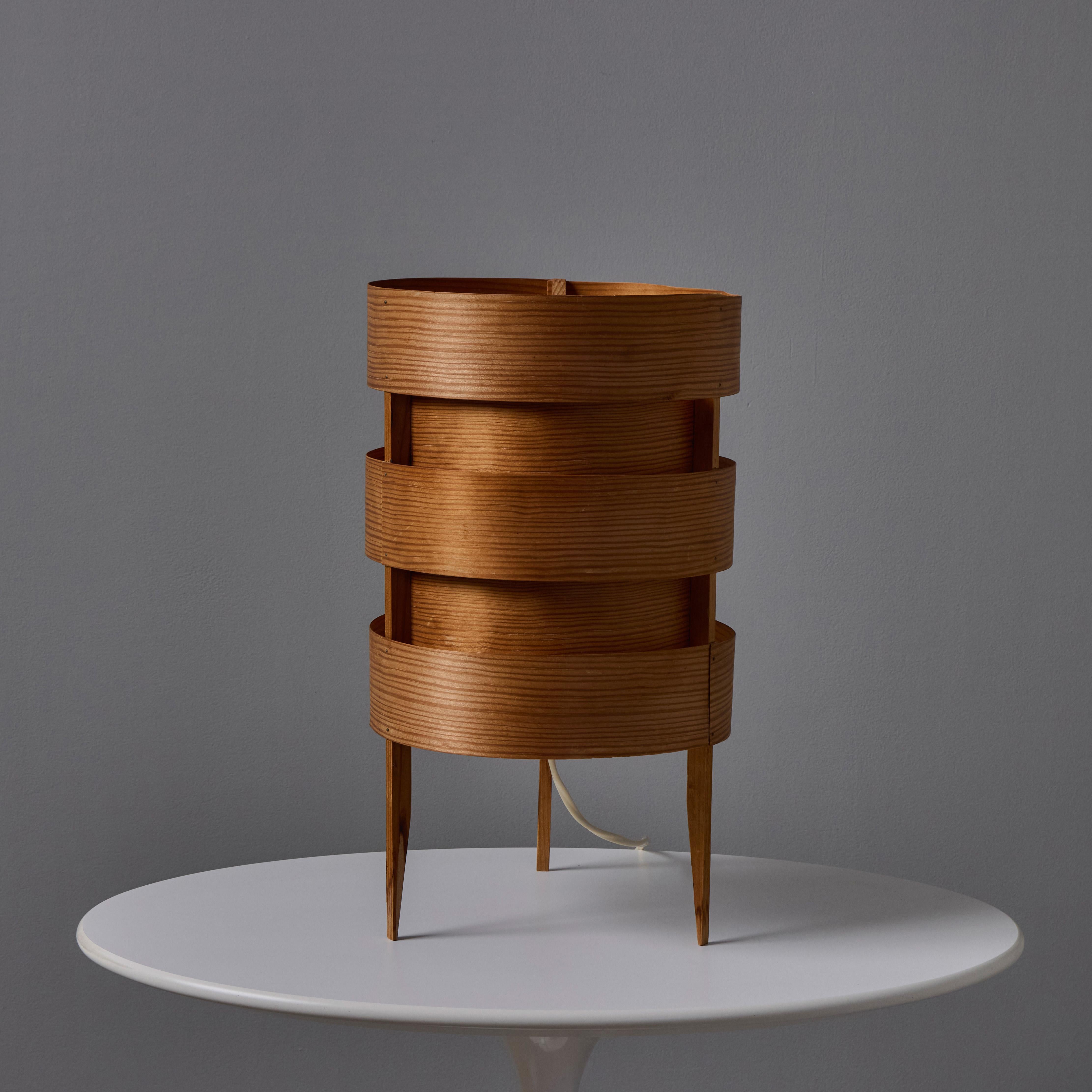 Mid-20th Century 1960s Hans-Agne Jakobsson Tripod Wood Table Lamp for AB Ellysett For Sale